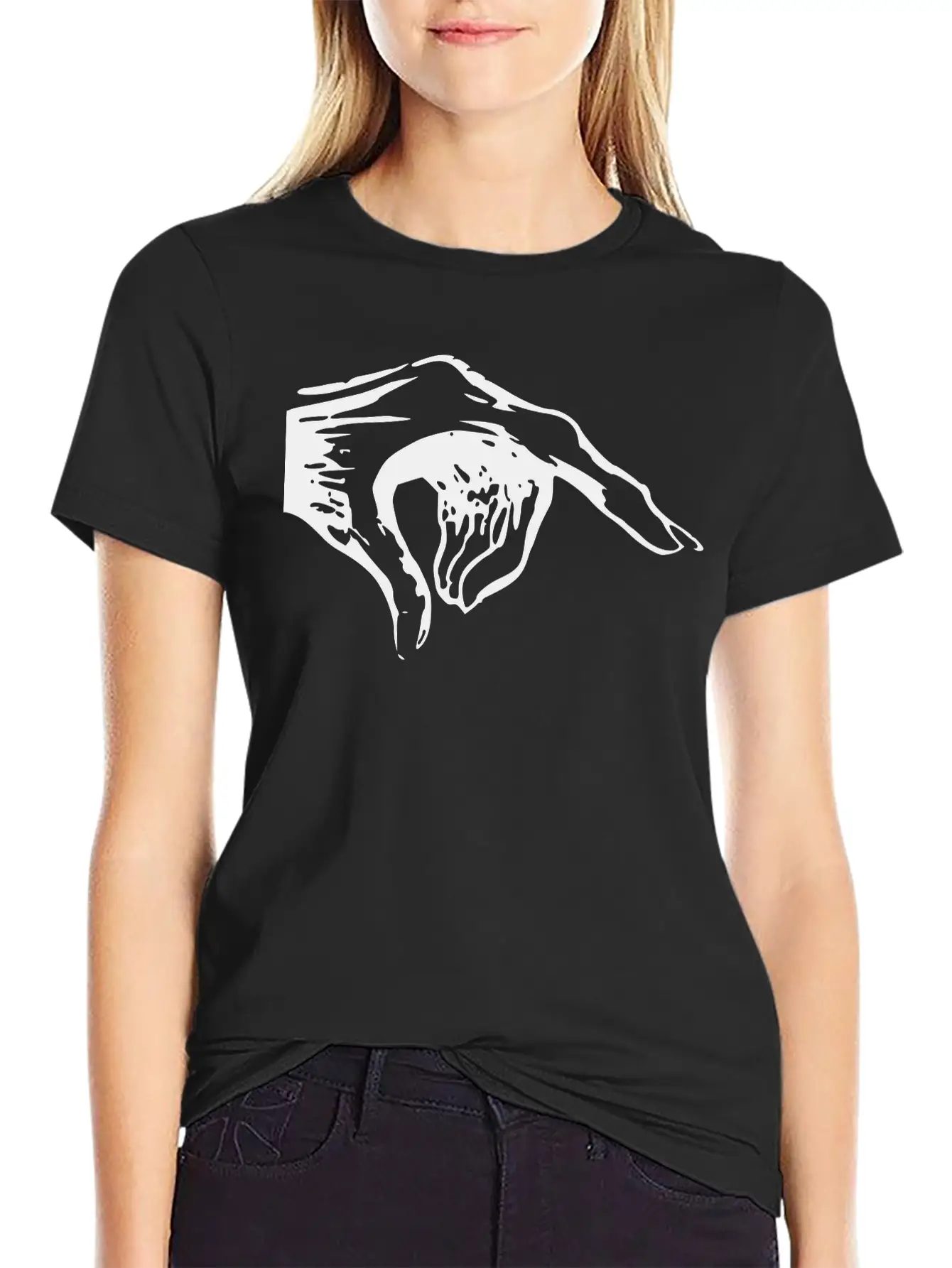 Pointing Monster Hand Basic Graphic T-Shirt – Daily Comfort In Soft Cotton