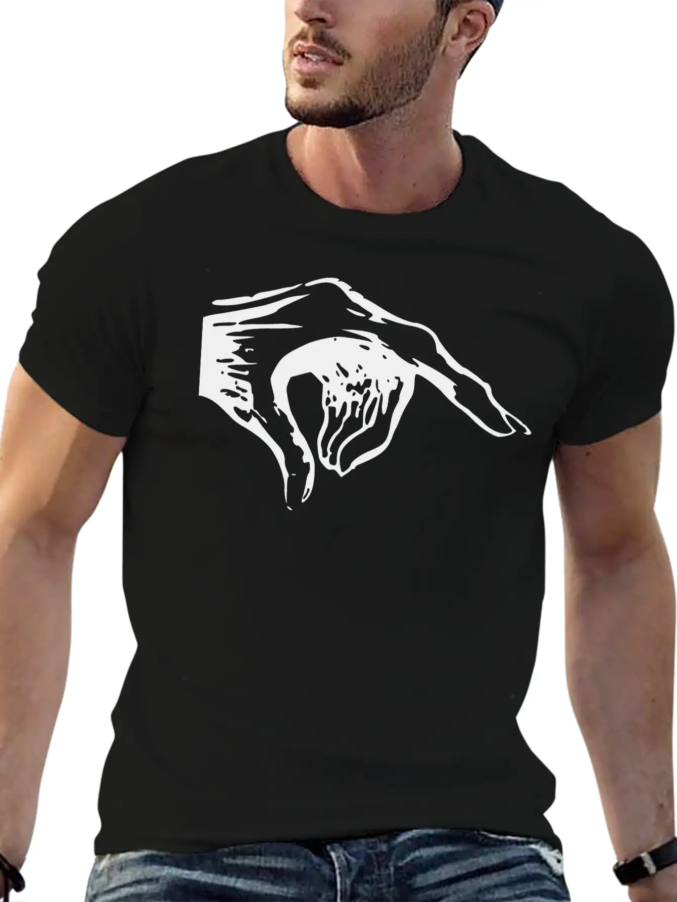 Pointing Monster Hand Basic Graphic T-Shirt – Daily Comfort In Soft Cotton