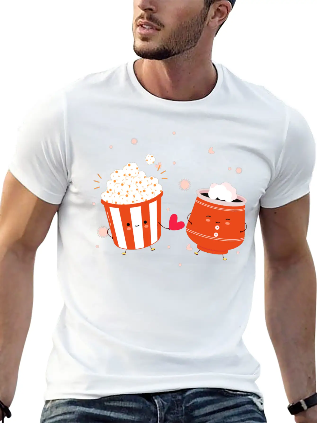 Pop Corn Stylish Everyday T-Shirt – Unisex Basic Cotton Tee