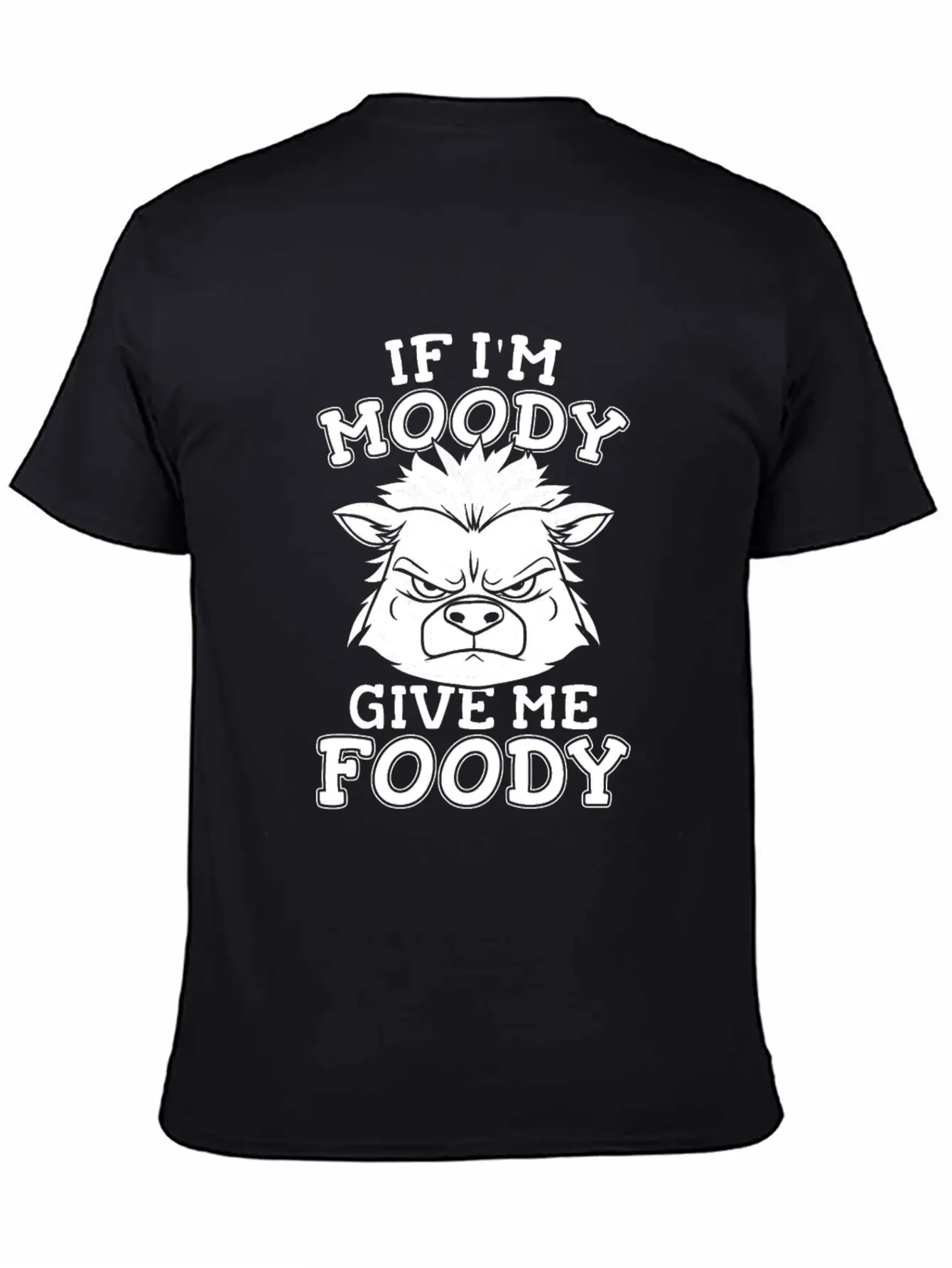 Porcupine Funny If Im Moody Give Me Foody Unisex Casual T-Shirt – Clean Design For Daily Comfort
