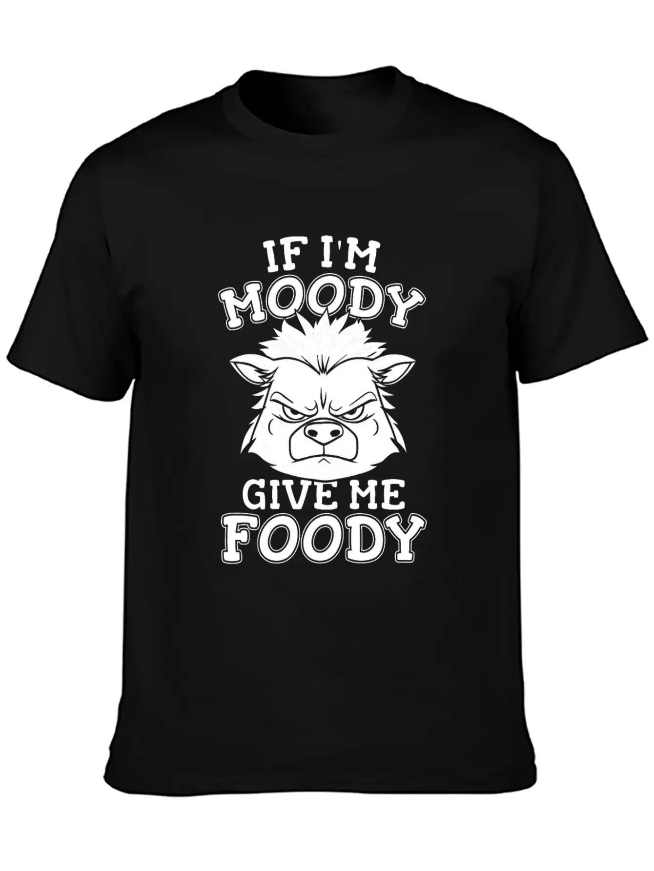 Porcupine Funny If Im Moody Give Me Foody Unisex Casual T-Shirt – Clean Design For Daily Comfort