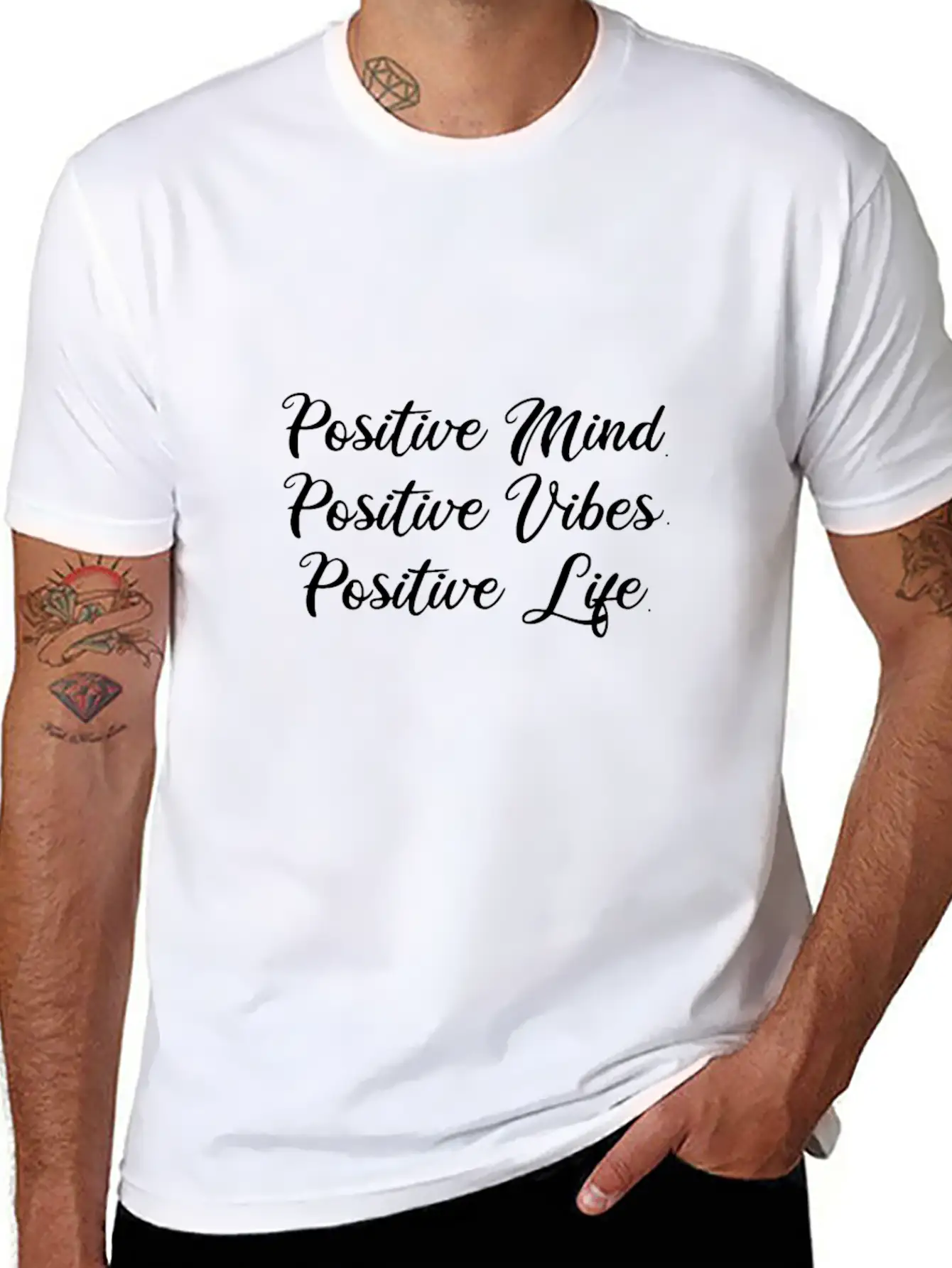Positive Mind Relaxed Everyday Tee – Lightweight And Durable Cotton