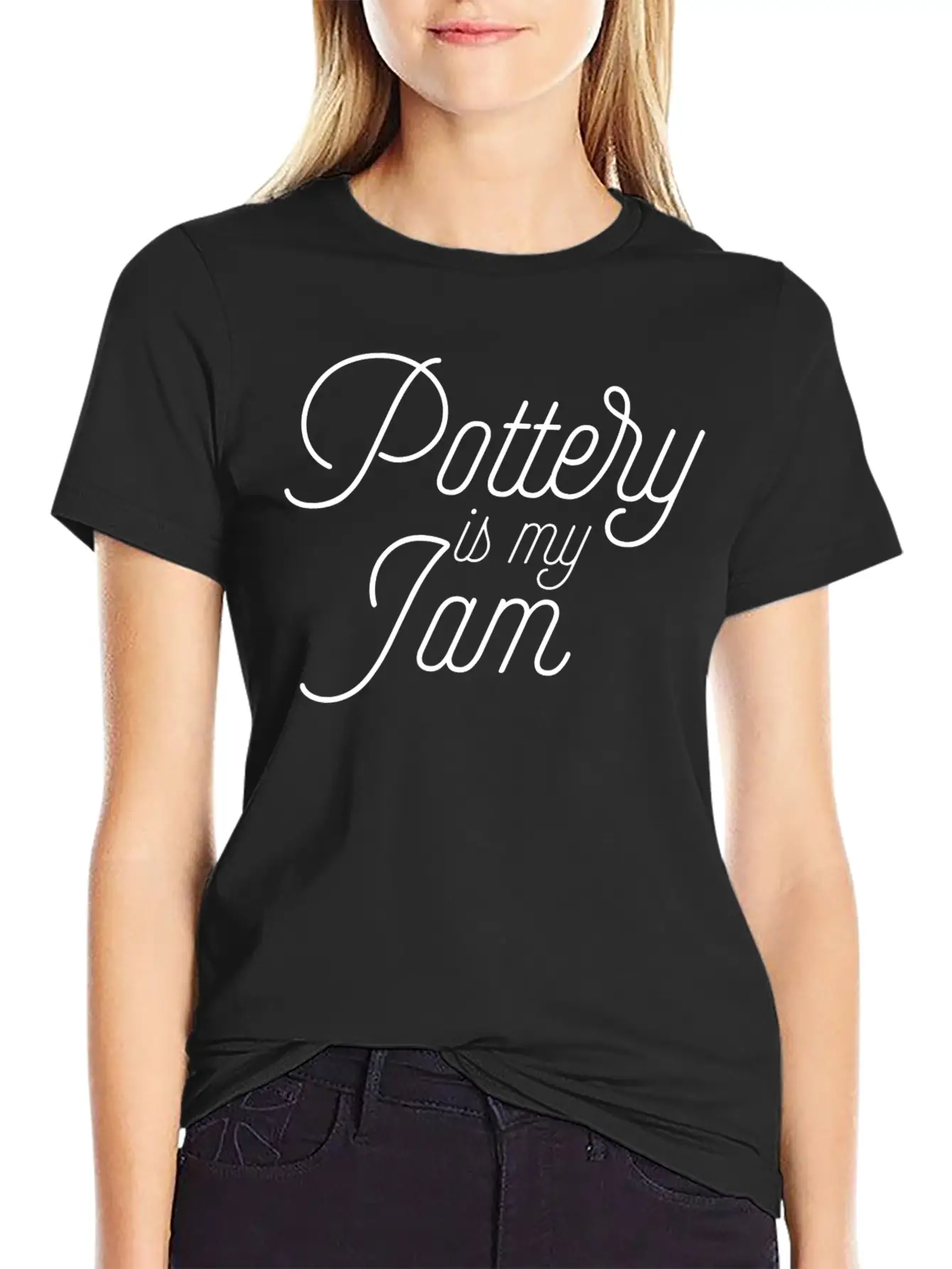 Pottery Is My Jam Pottery Gift Clay Artist Stylish Everyday T-Shirt – Unisex Basic Cotton Tee