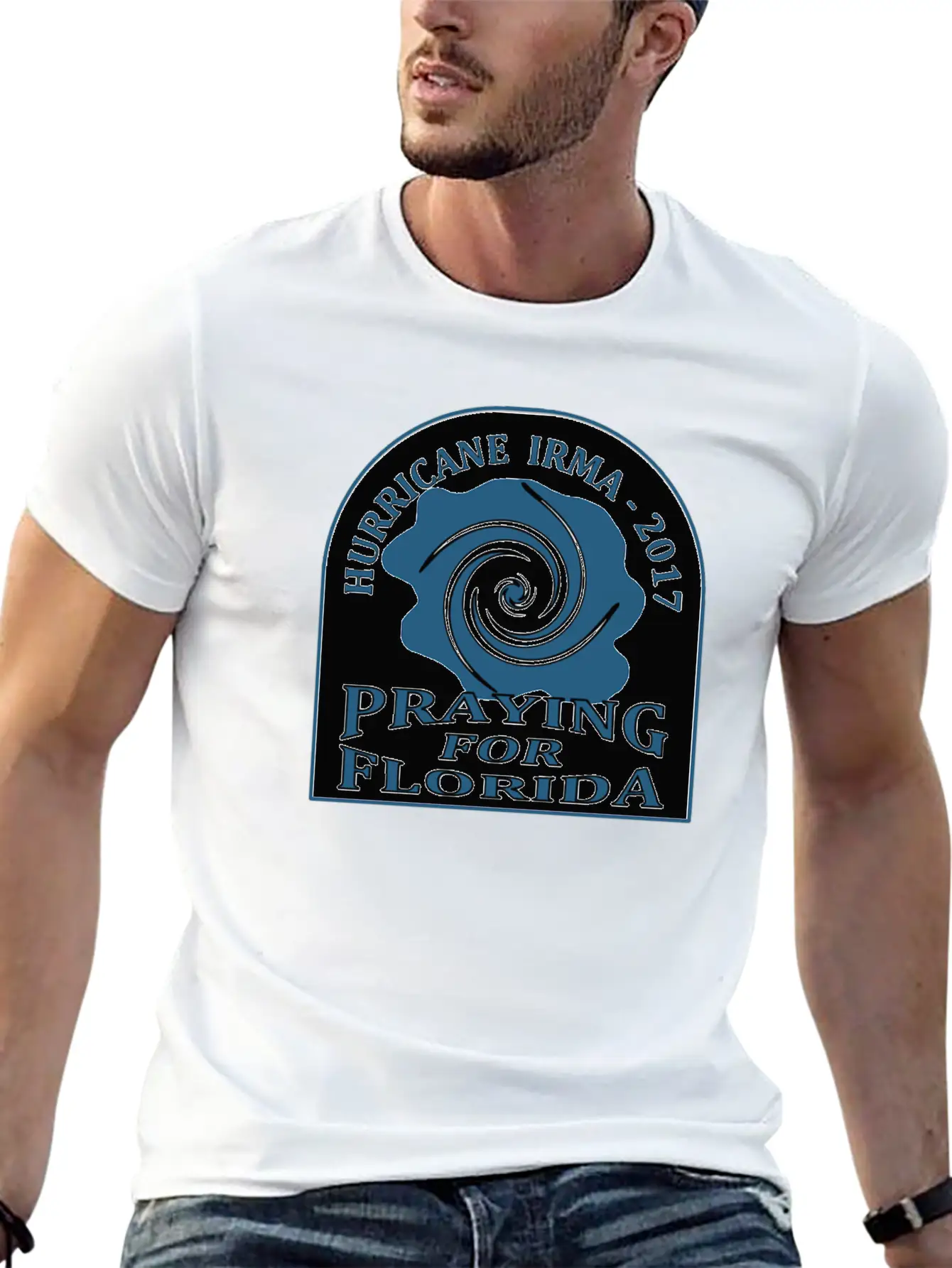 Praying For Florida Hurricane Irma 2017 Basic Graphic T-Shirt – Daily Comfort In Soft Cotton