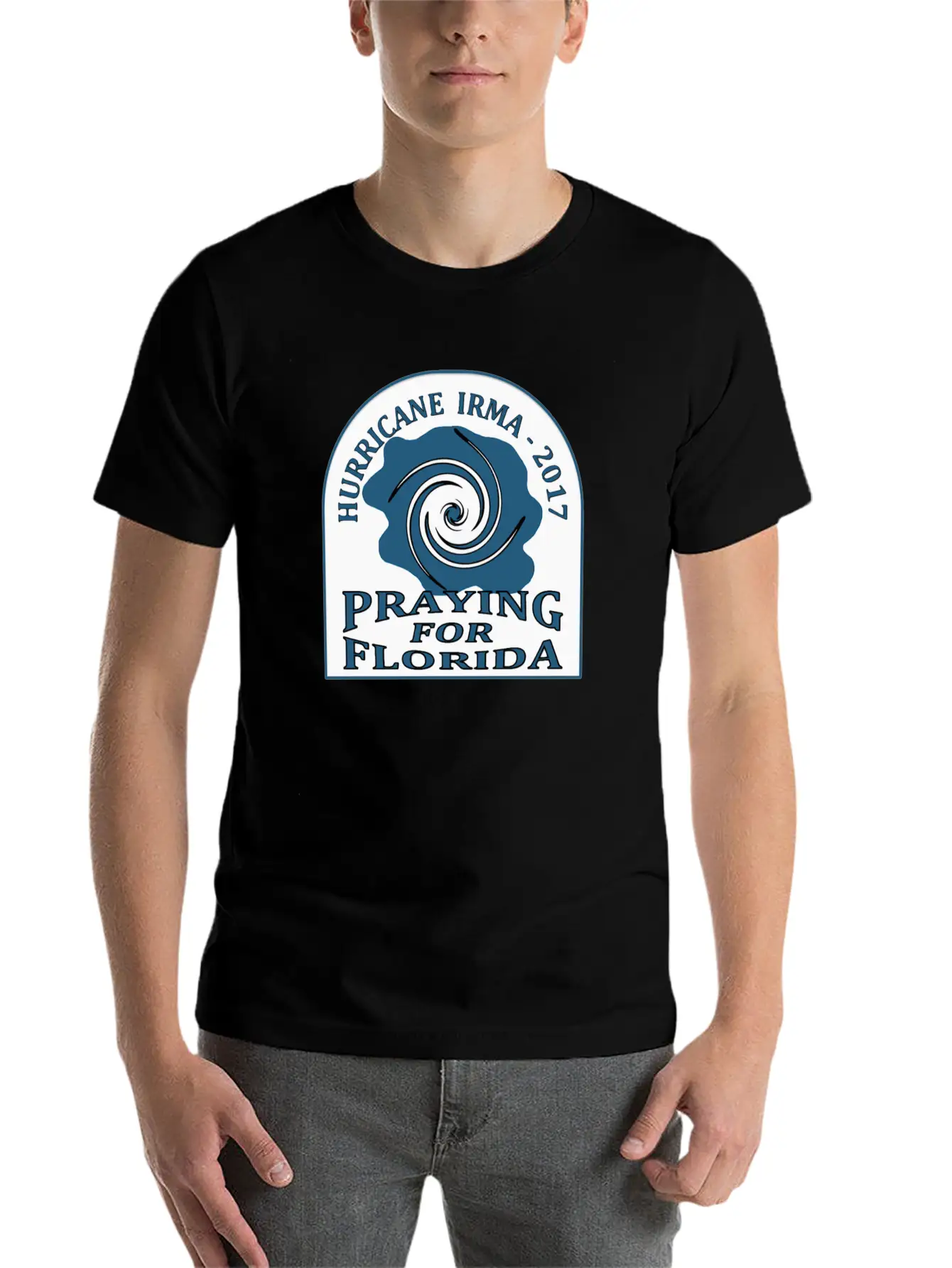 Praying For Florida Hurricane Irma 2017 Basic Graphic T-Shirt – Daily Comfort In Soft Cotton