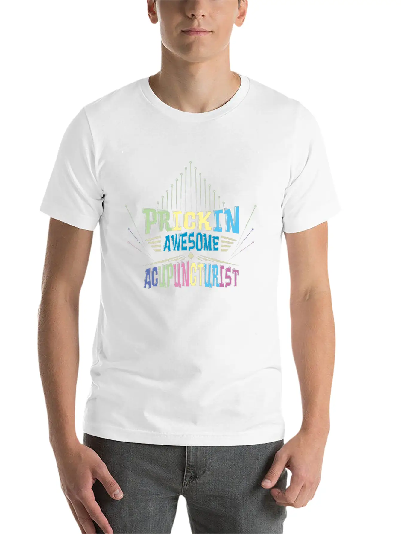 Prickin Awesome Acupuncturist Simple Everyday Graphic Tee – Lightweight Summer Wear