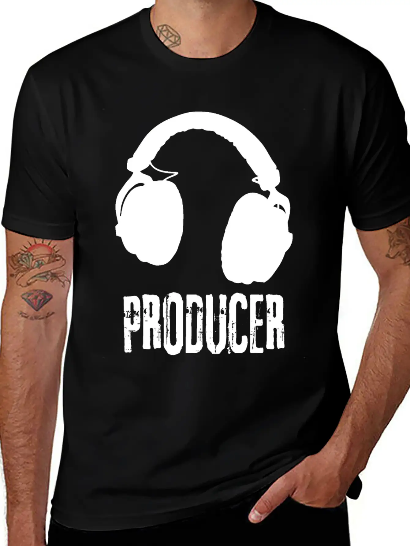 Producer Music Producer Beat Bauer Music Gift Basic Graphic T-Shirt – Daily Comfort In Soft Cotton