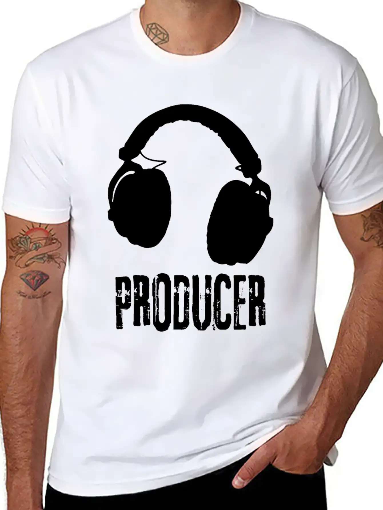 Producer Music Producer Beat Bauer Music Gift Basic Graphic T-Shirt – Daily Comfort In Soft Cotton