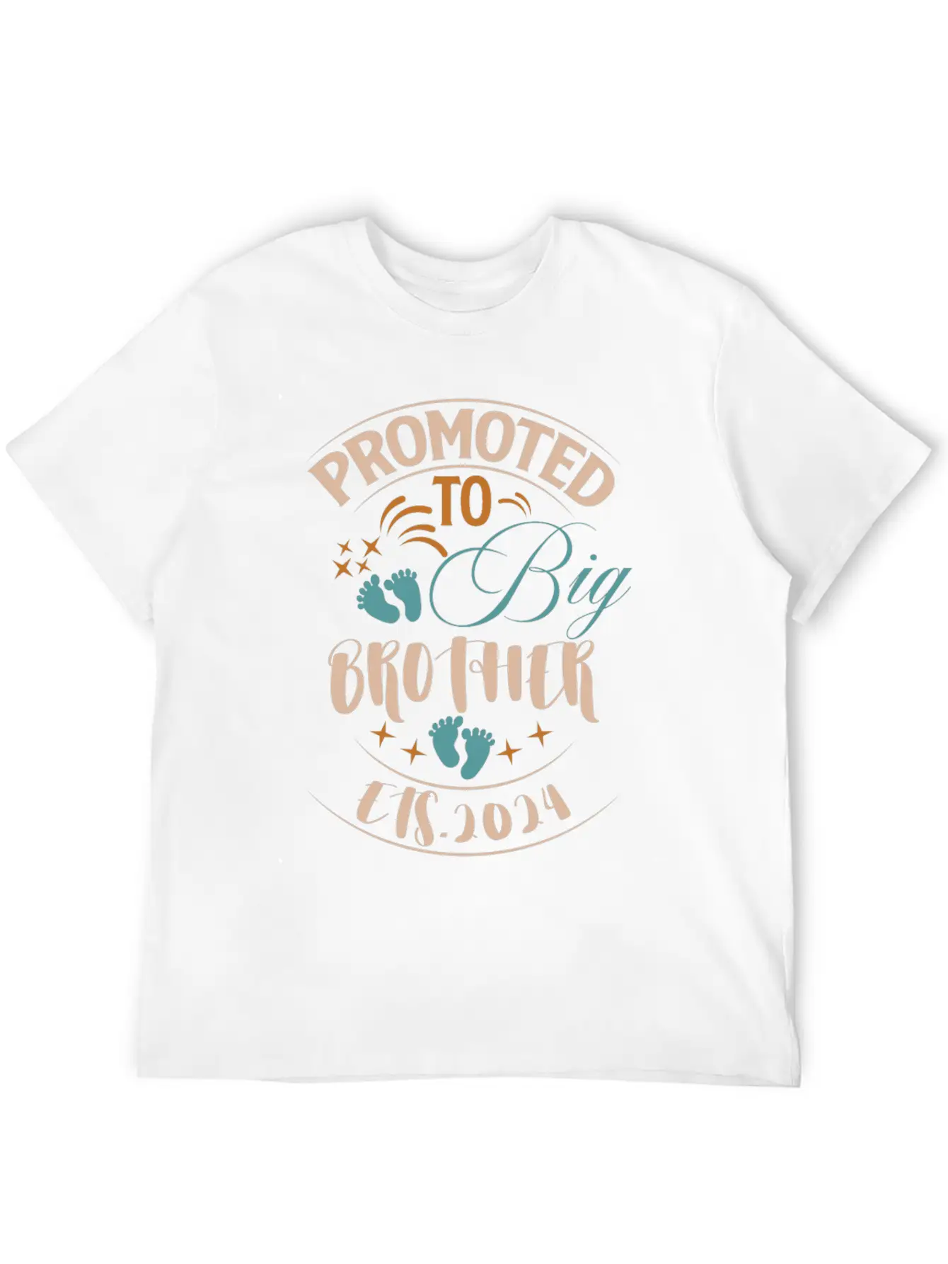 Promoted To Big Brother Est. 2024 For Pregnancy Or Stylish Everyday T-Shirt – Unisex Basic Cotton Tee