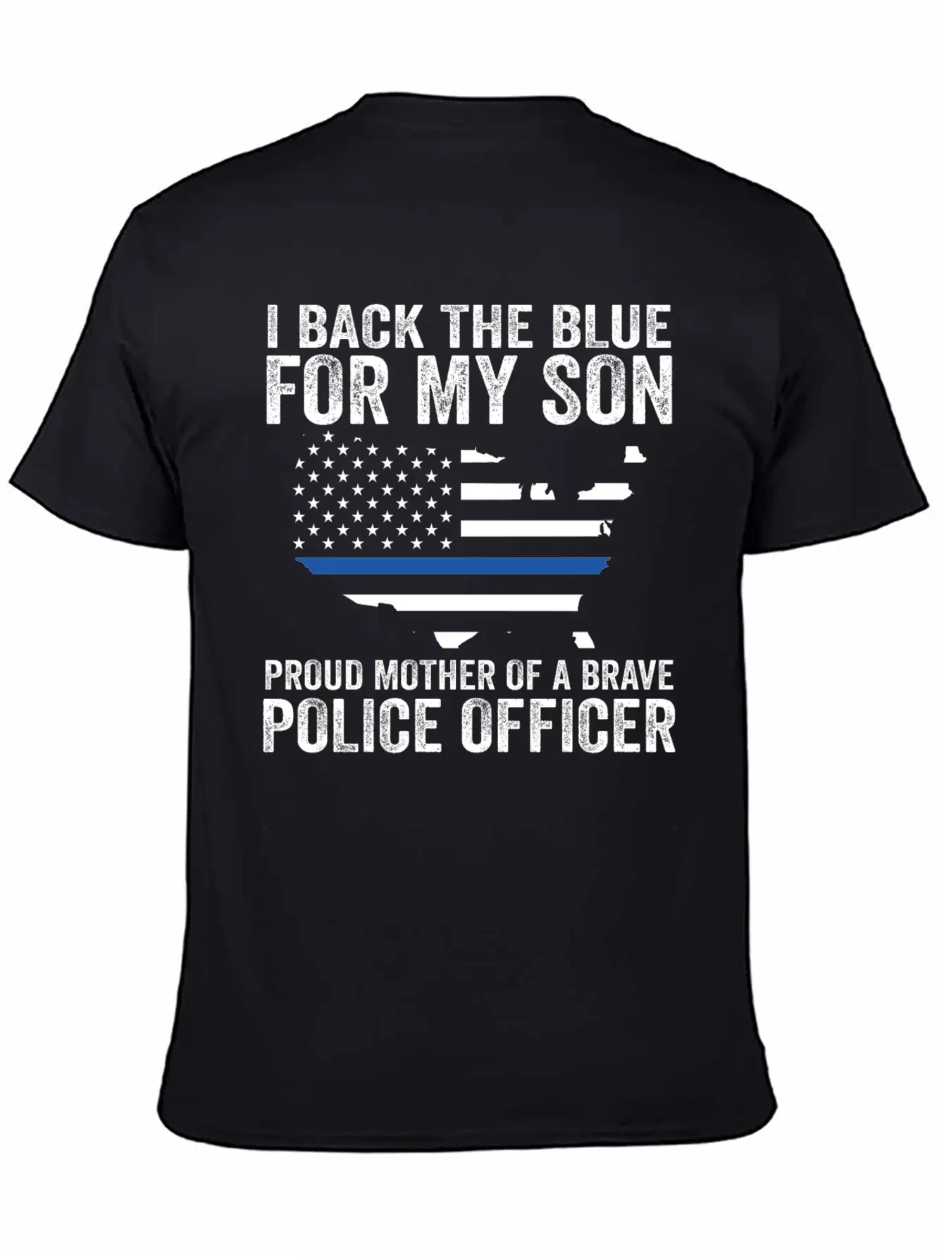 Proud Mother Of A Brave Police Officer Shirts! Lightweight Cotton T-Shirt – Daily Comfort Graphic Shirt