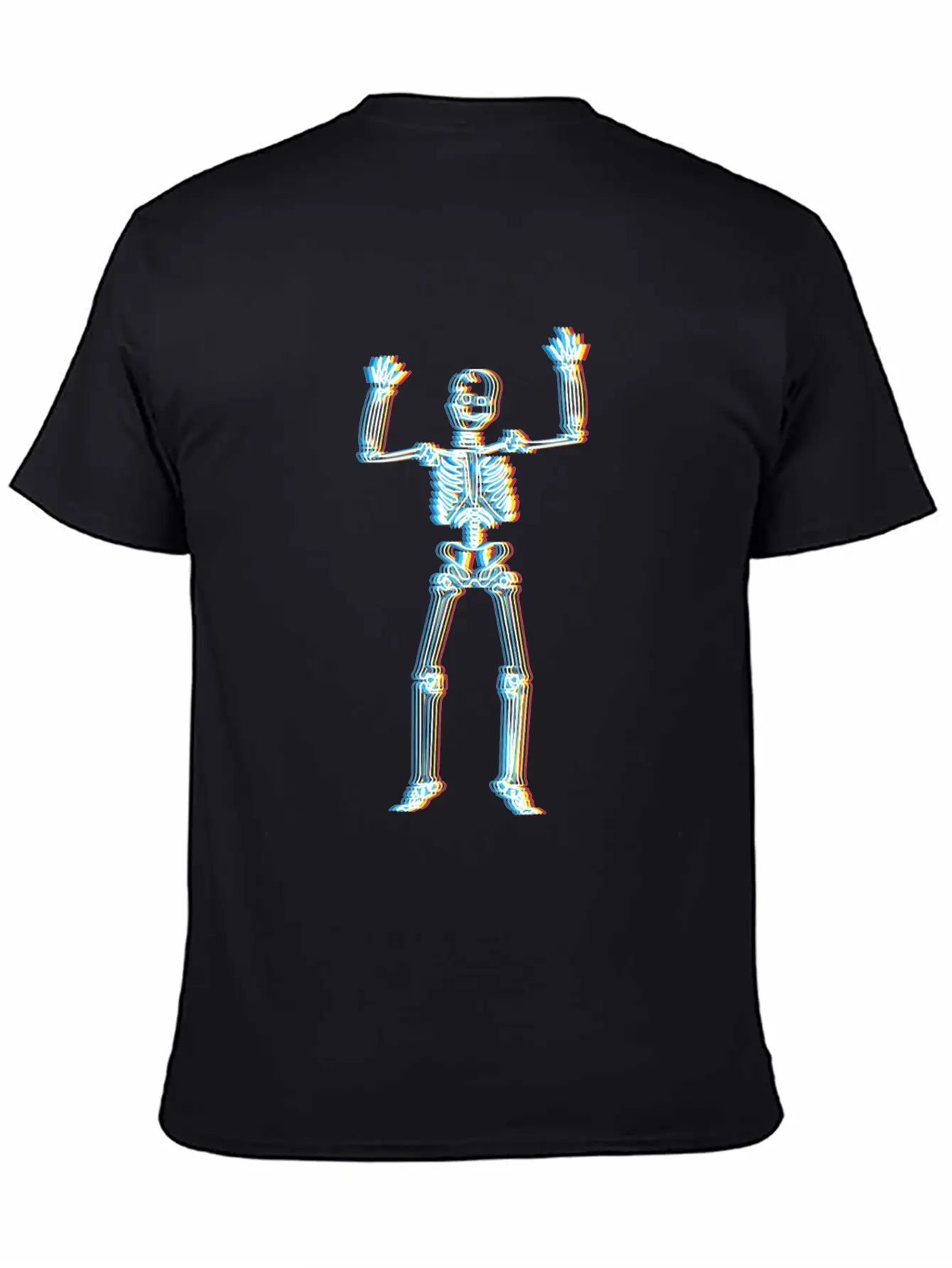 Psychedelic Skeleton Simple Halloween Costume Unisex Casual T-Shirt – Clean Design For Daily Comfort