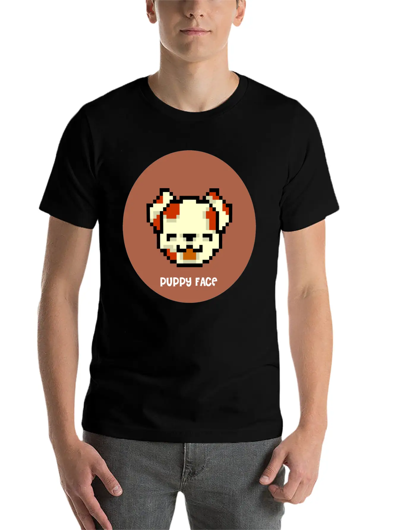 PUPPY FACE Relaxed Everyday Tee – Lightweight And Durable Cotton