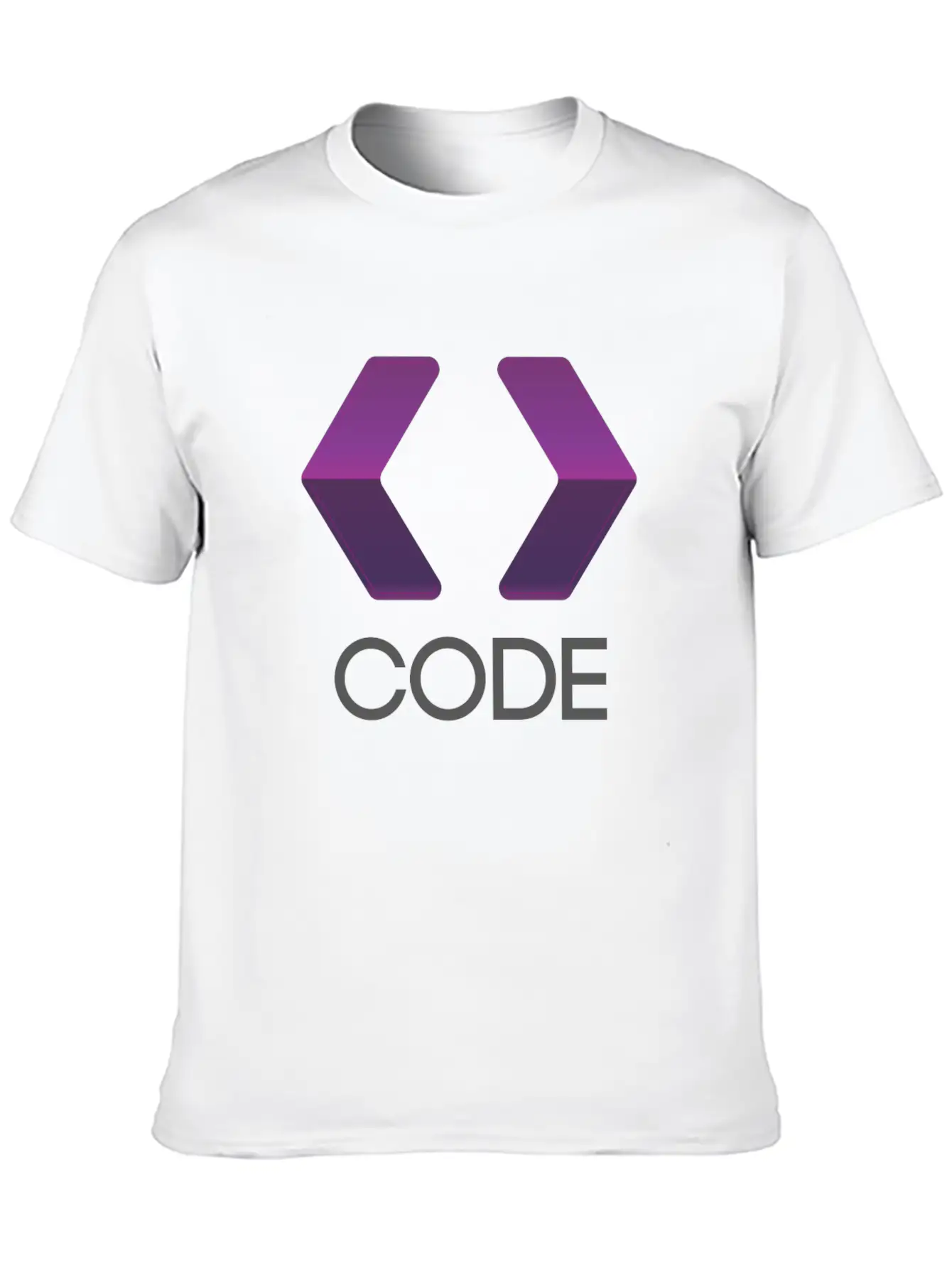 Purple Arrows Shape Code Basic Graphic T-Shirt – Daily Comfort In Soft Cotton