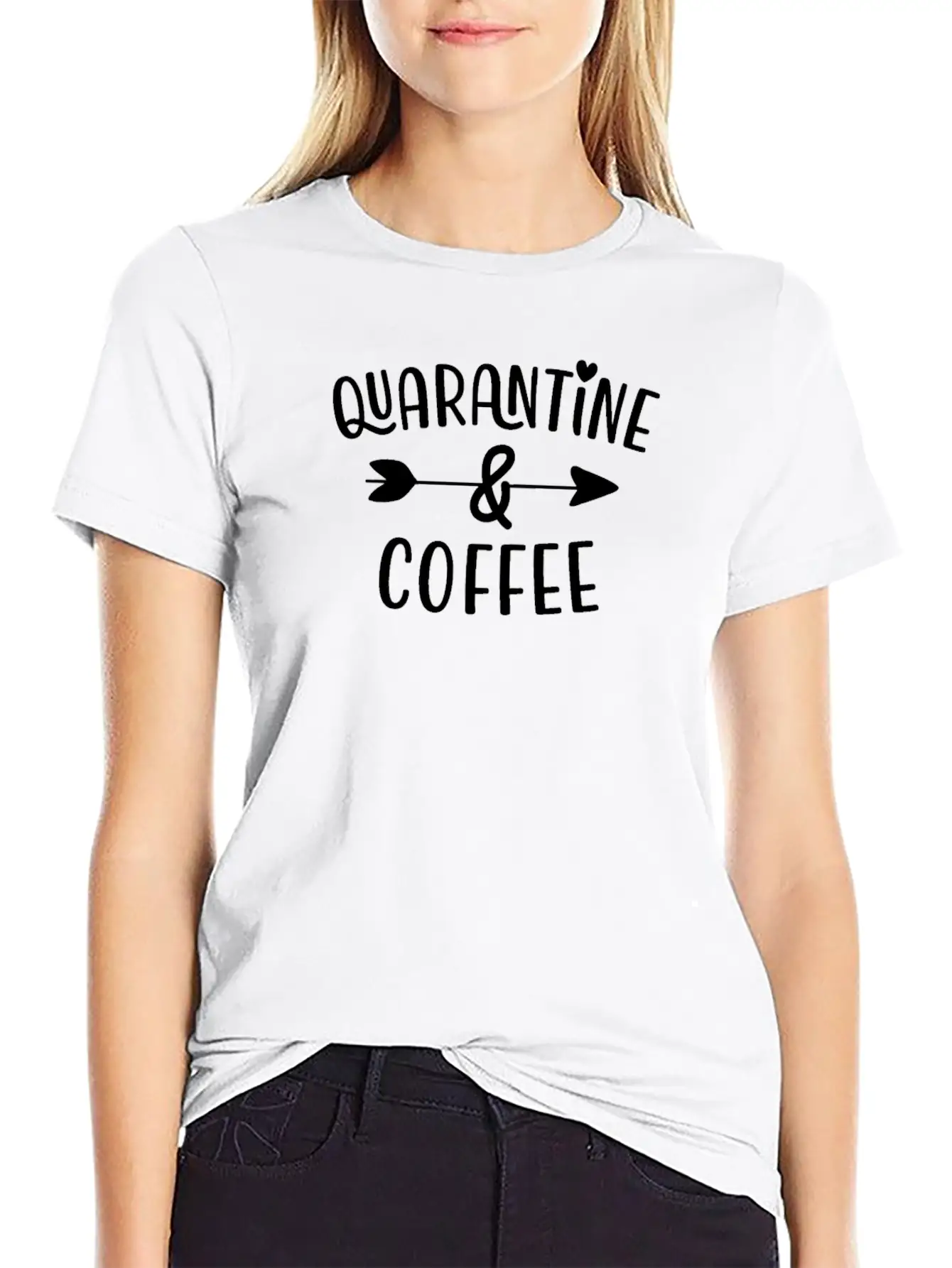 Quarantine And Coffee Basic Graphic T-Shirt – Daily Comfort In Soft Cotton