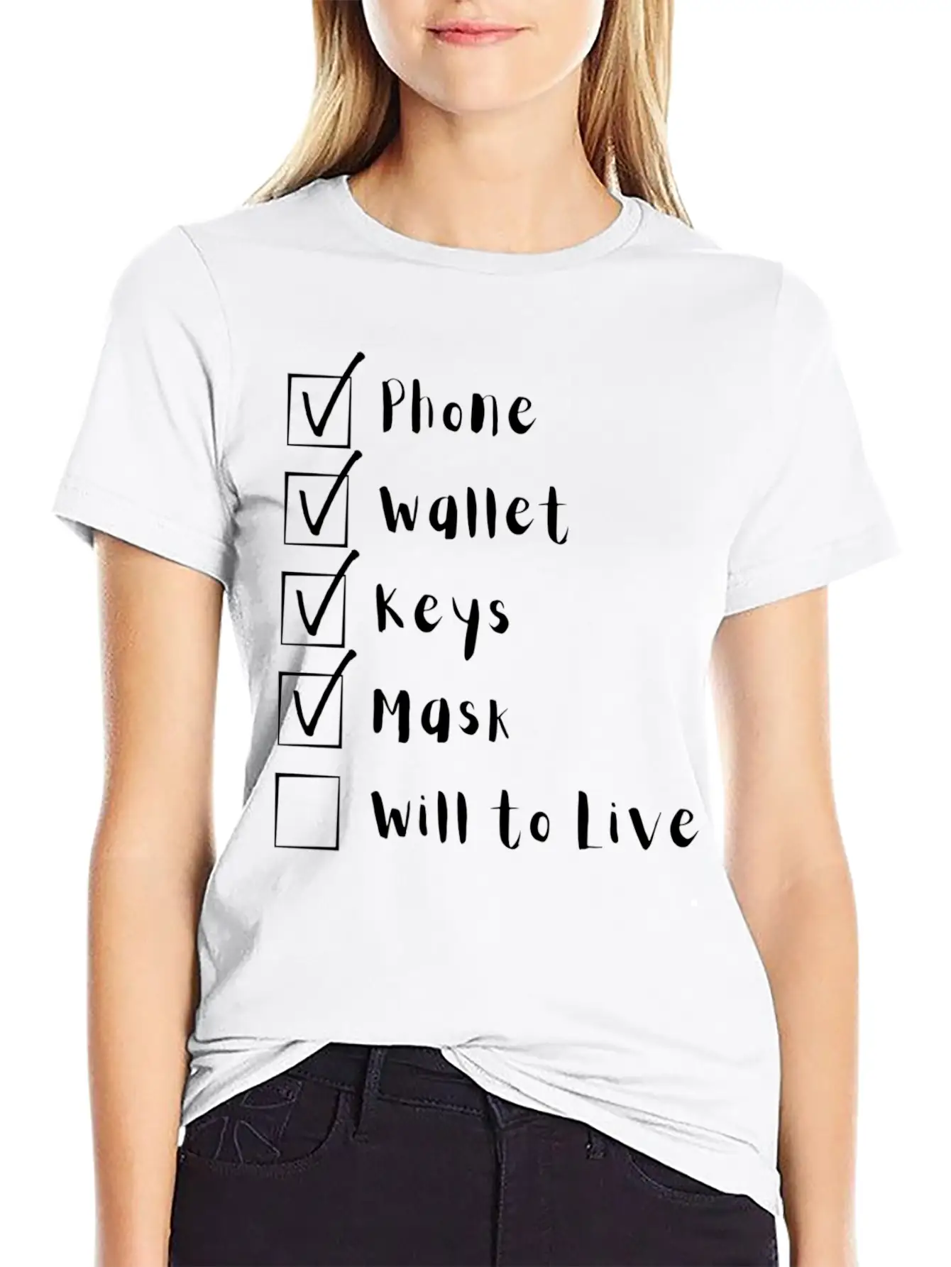 Quarantine Checklist Basic Graphic T-Shirt – Daily Comfort In Soft Cotton