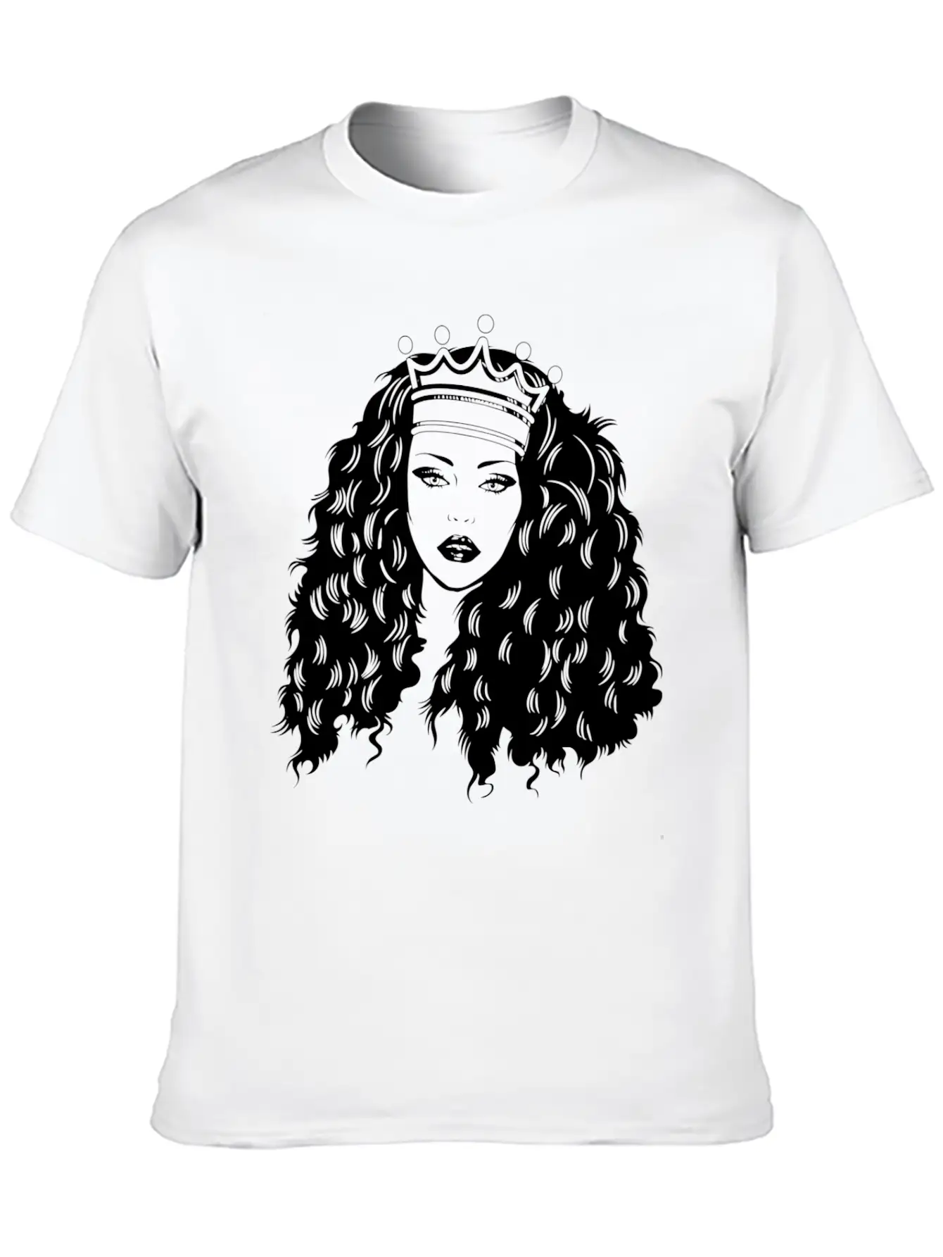 Queen Woman Crown Mix Ethnic Classy Pretty Lady Stylish Everyday T-Shirt – Unisex Basic Cotton Tee