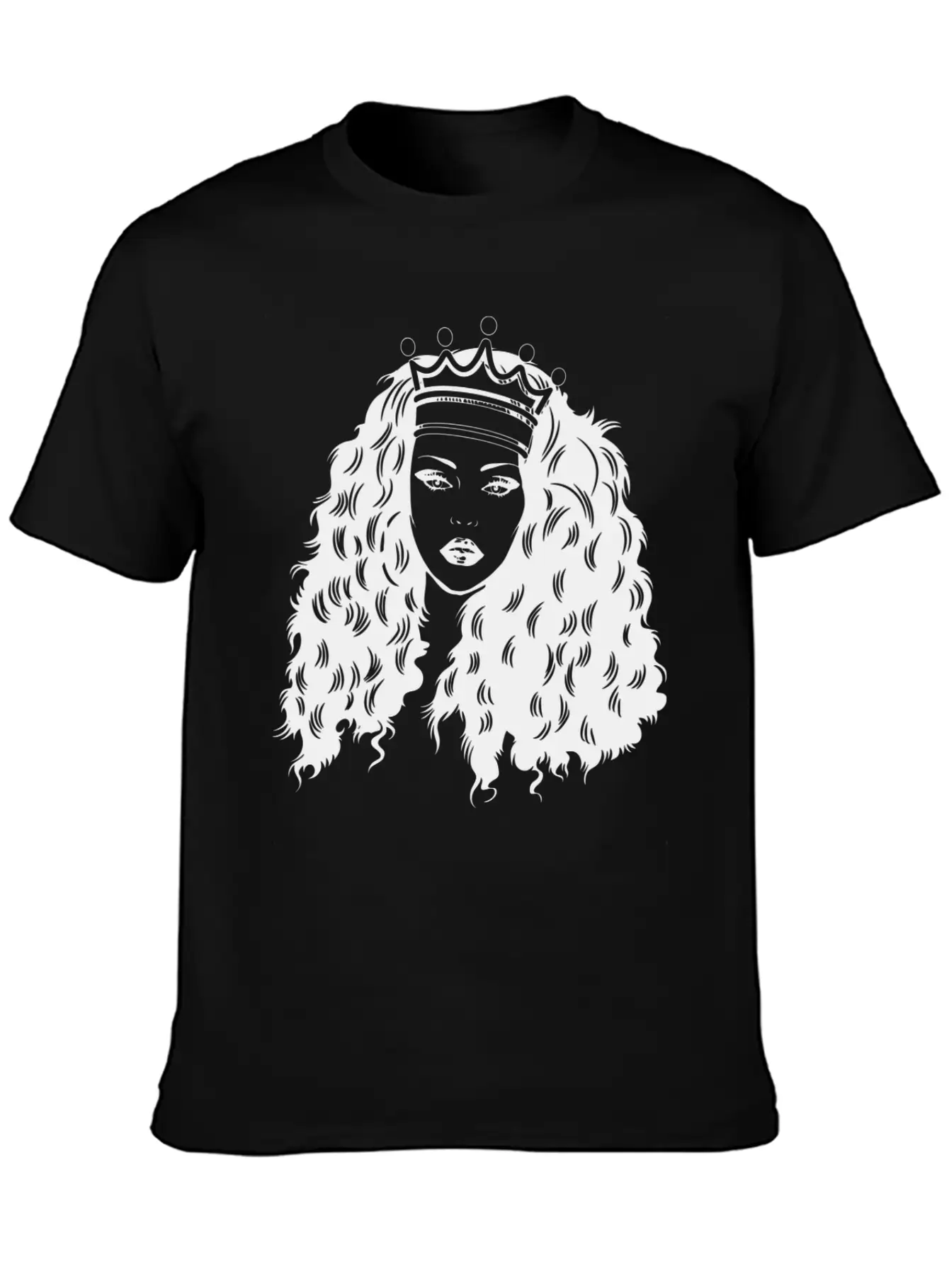 Queen Woman Crown Mix Ethnic Classy Pretty Lady Stylish Everyday T-Shirt – Unisex Basic Cotton Tee