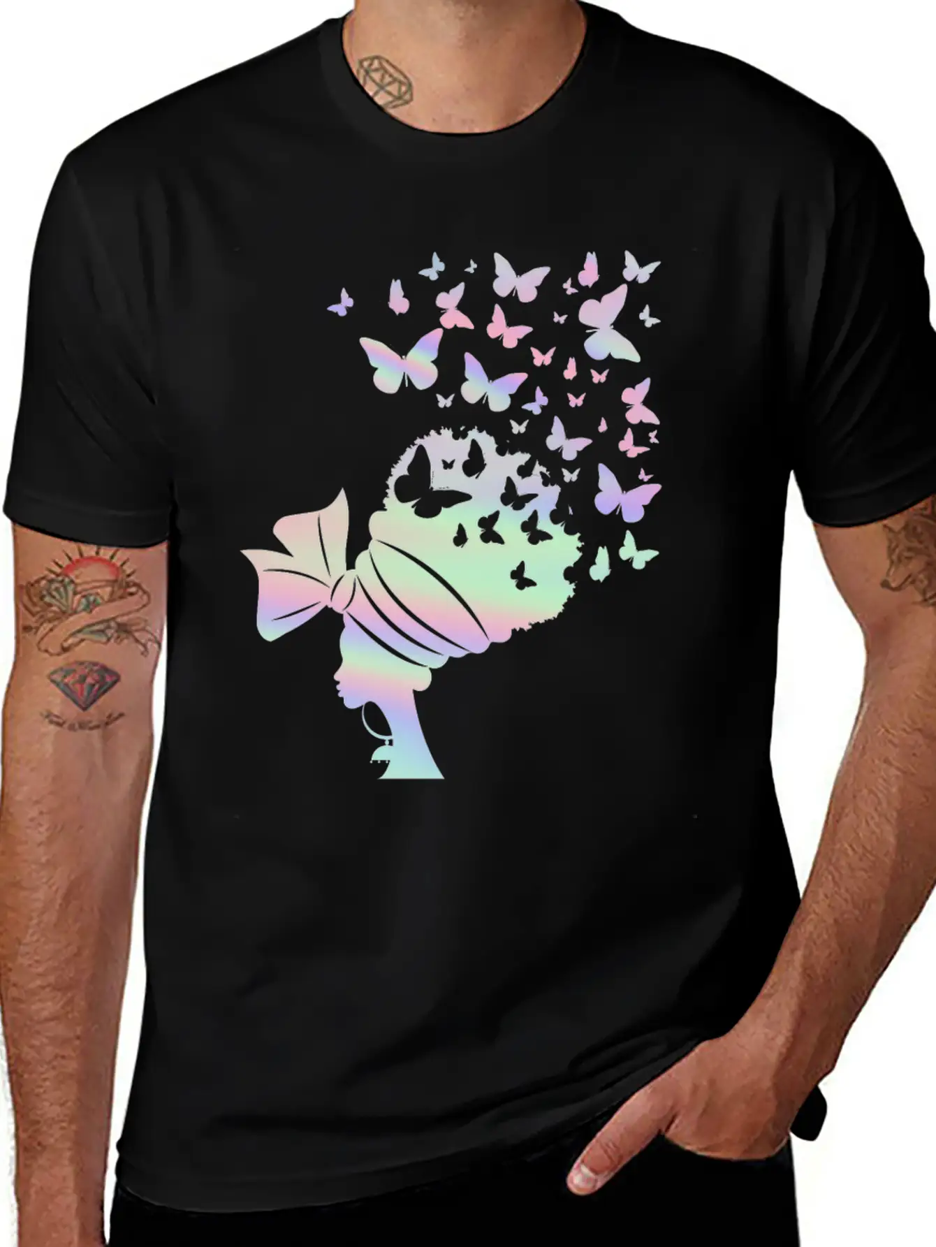 Queen Women Butterfly Lover Pastel Stylish Everyday T-Shirt – Unisex Basic Cotton Tee