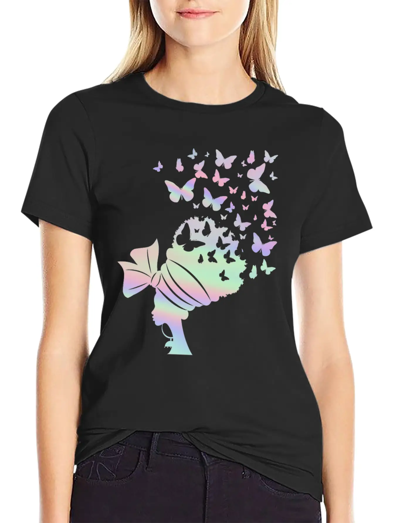 Queen Women Butterfly Lover Pastel Stylish Everyday T-Shirt – Unisex Basic Cotton Tee