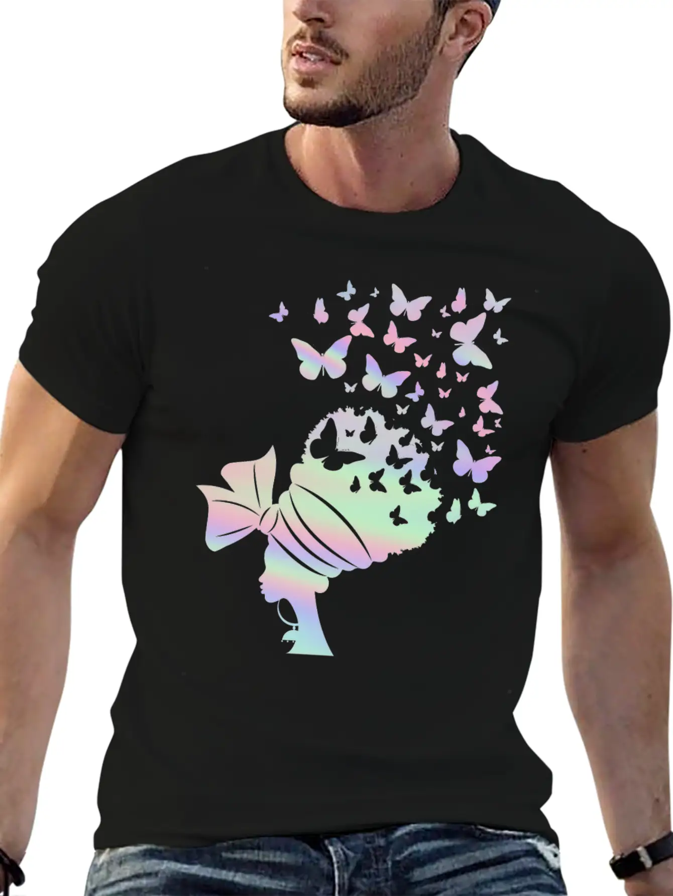 Queen Women Butterfly Lover Pastel Stylish Everyday T-Shirt – Unisex Basic Cotton Tee