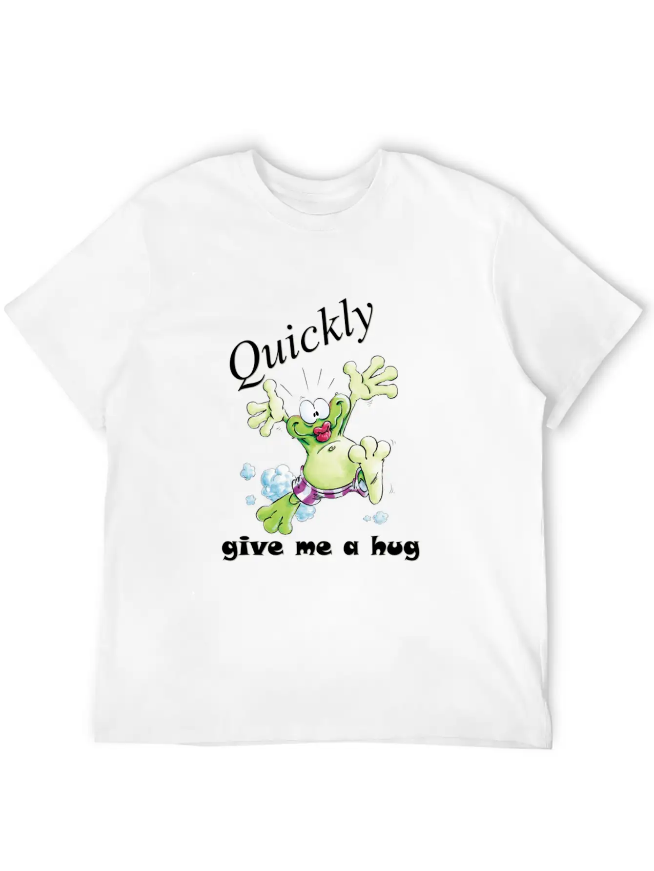 Quickly Give Me A Hug Basic Graphic T-Shirt – Daily Comfort In Soft Cotton