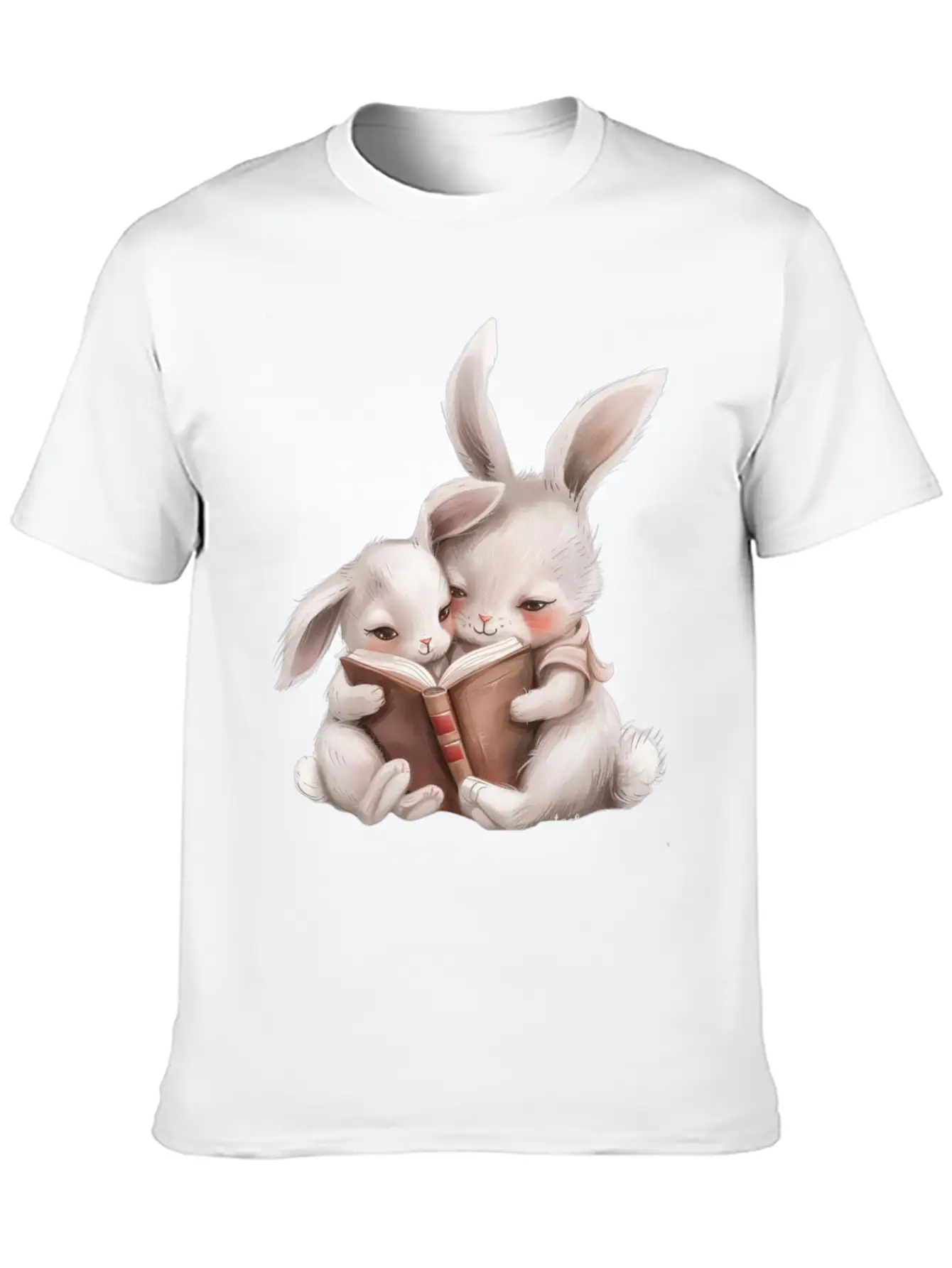 Rabbit Family. Basic Graphic T-Shirt – Daily Comfort In Soft Cotton