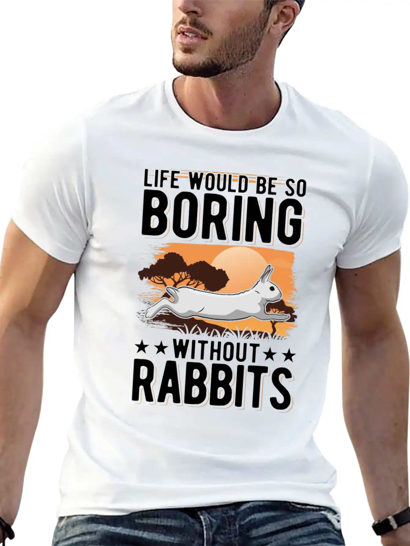Rabbit Gift Bunny Stylish Everyday T-Shirt – Unisex Basic Cotton Tee