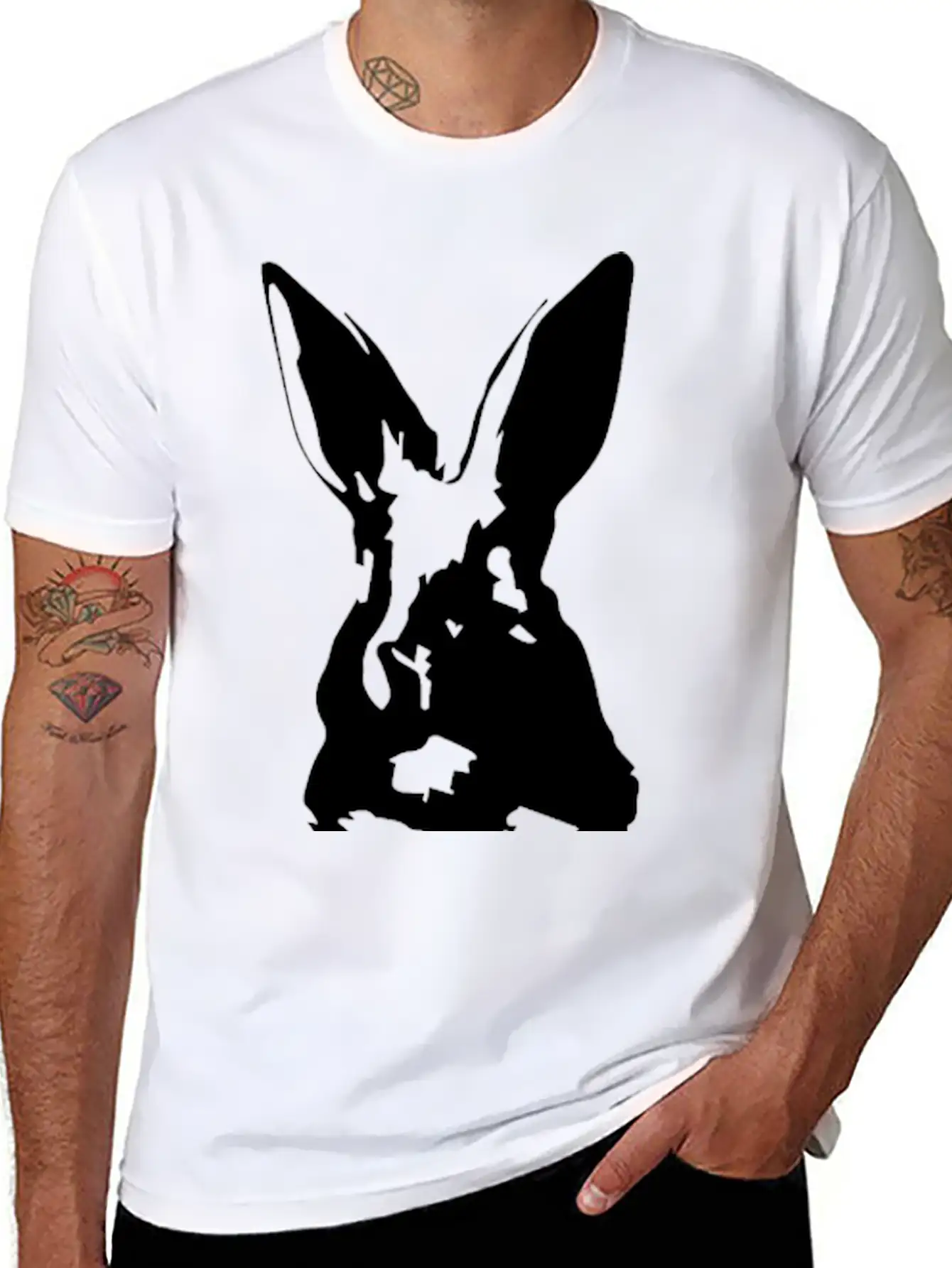 Rabbit Pocket Classic Cotton Tee – Unisex Comfort For Any Season