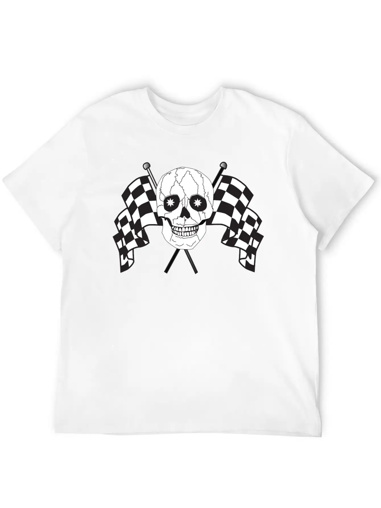 Racing Flags Basic Graphic T-Shirt – Daily Comfort In Soft Cotton