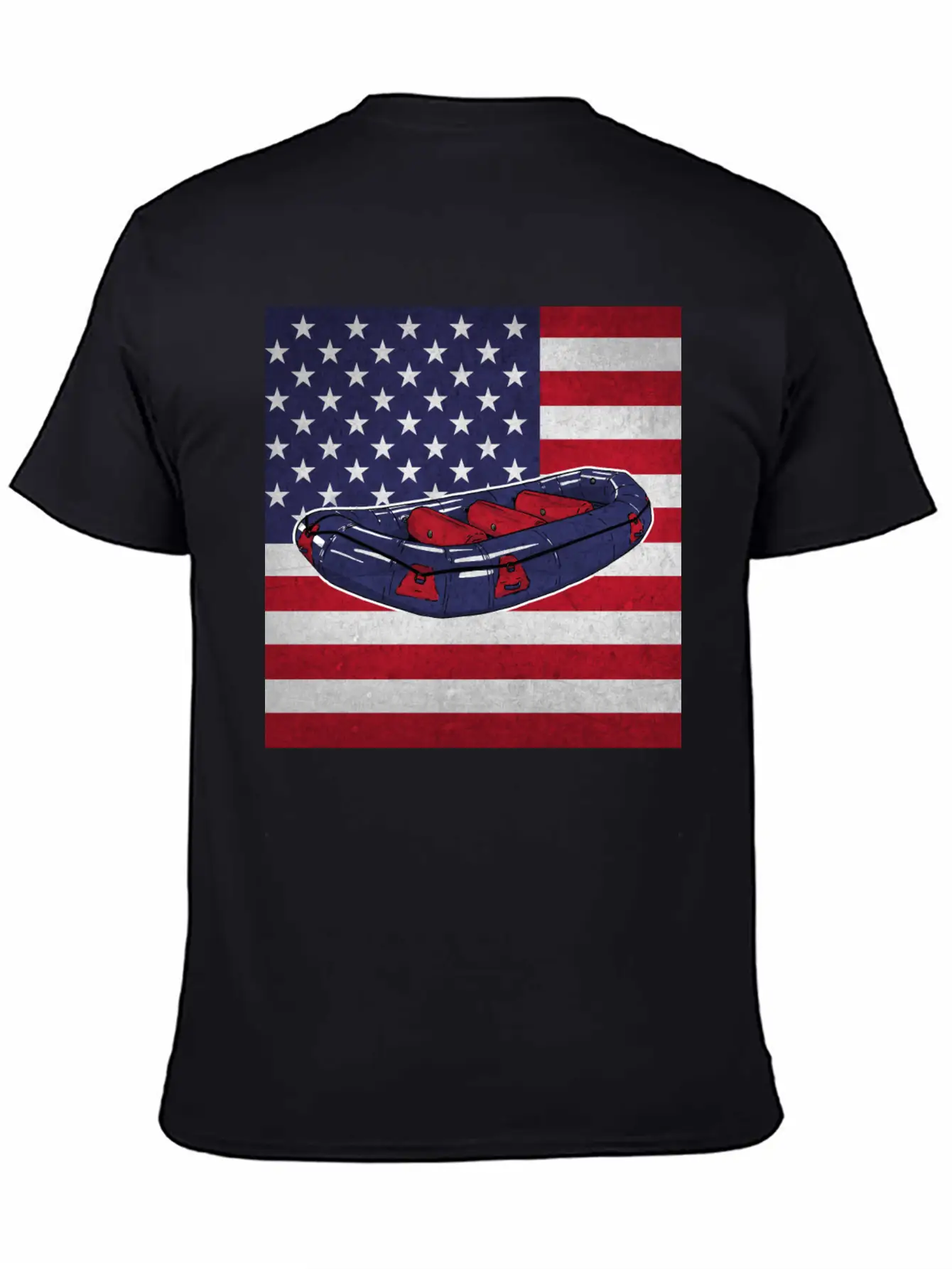 Rafting Rafter Us Flag Stylish Everyday T-Shirt – Unisex Basic Cotton Tee