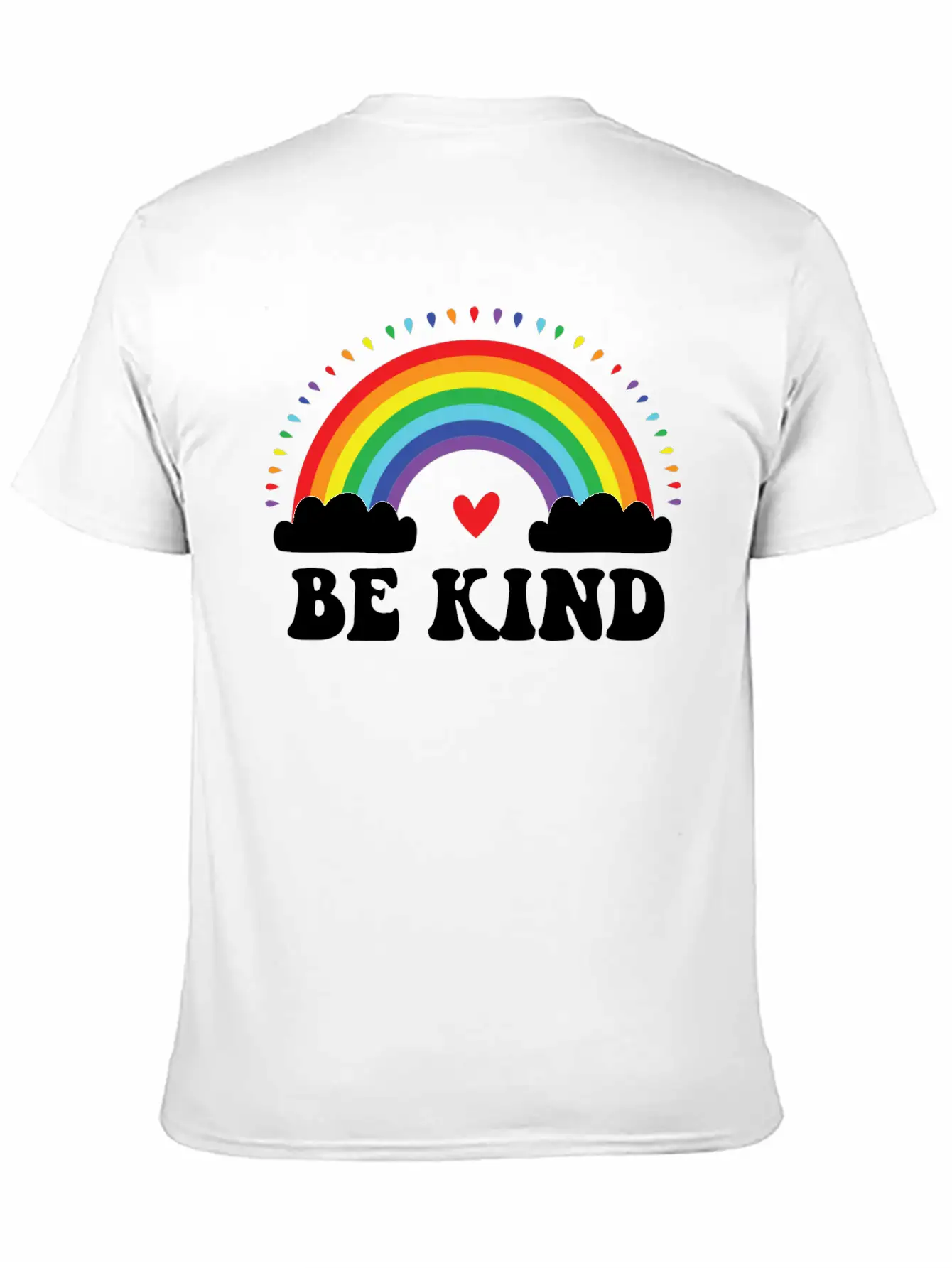 Rainbow Be Kind Stylish Everyday T-Shirt – Unisex Basic Cotton Tee