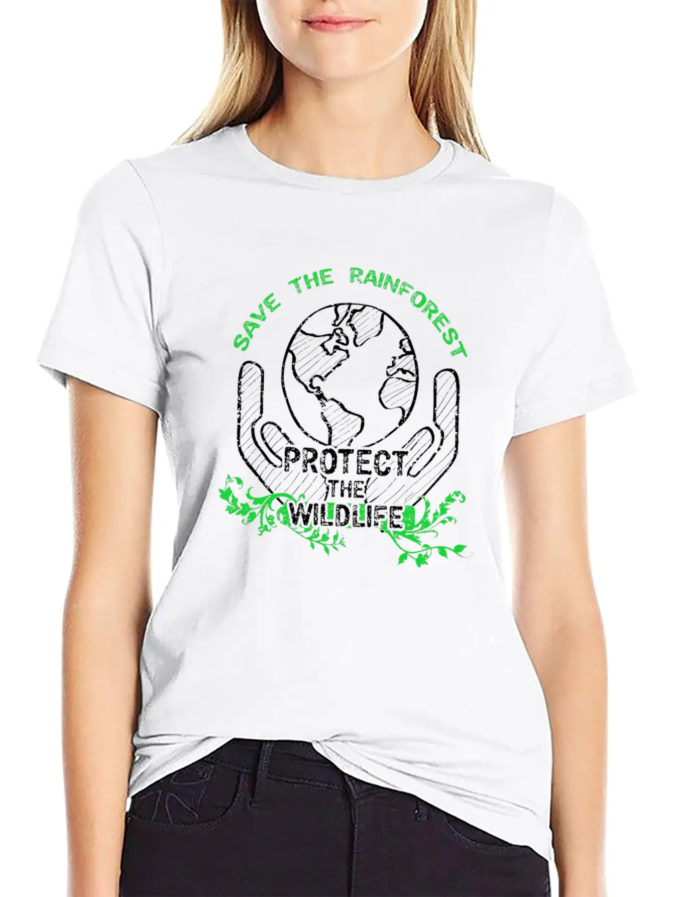 Rainforest Save The Planet Climate Change Nature Lightweight Cotton T-Shirt – Daily Comfort Graphic Shirt