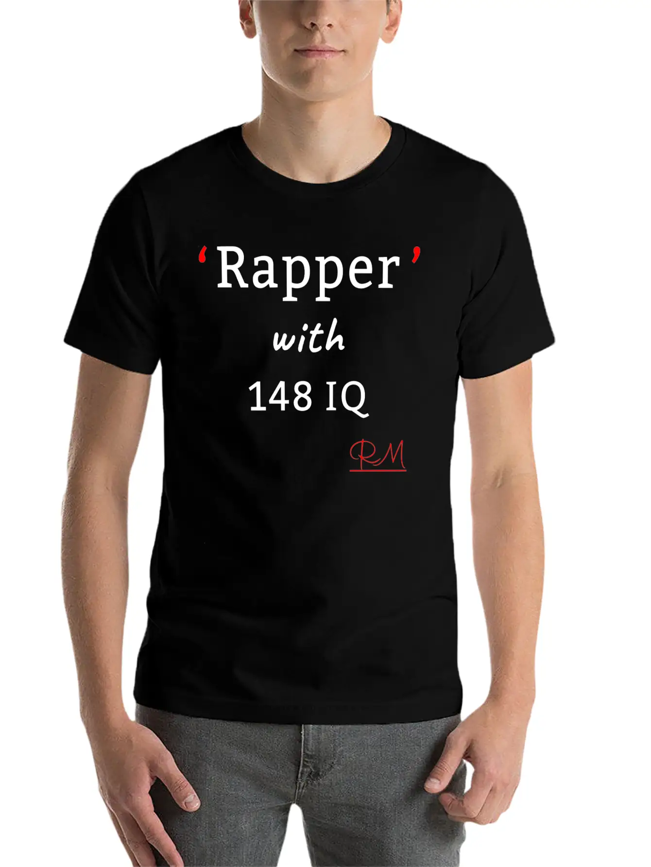 Rapper With148 IQ Lightweight Cotton T-Shirt – Daily Comfort Graphic Shirt