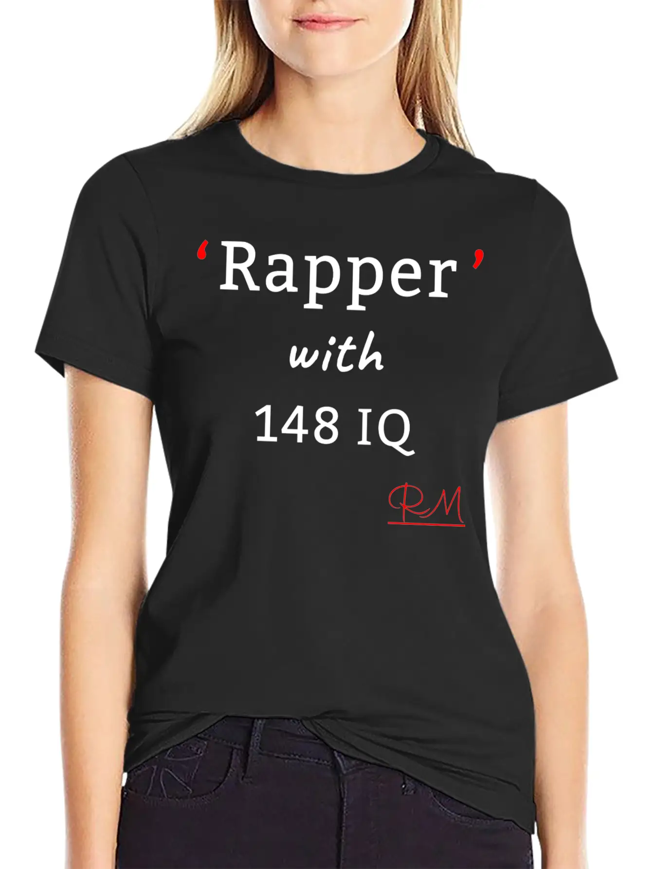 Rapper With148 IQ Lightweight Cotton T-Shirt – Daily Comfort Graphic Shirt