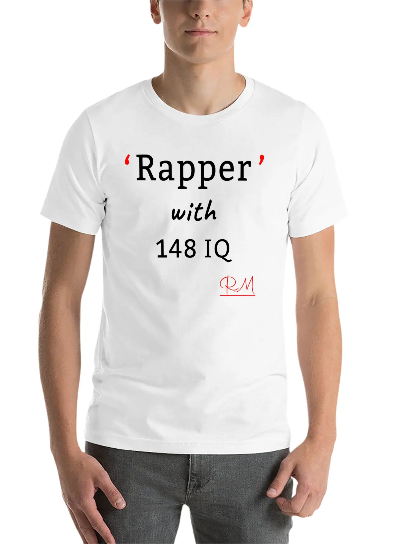 Rapper With148 IQ Lightweight Cotton T-Shirt – Daily Comfort Graphic Shirt