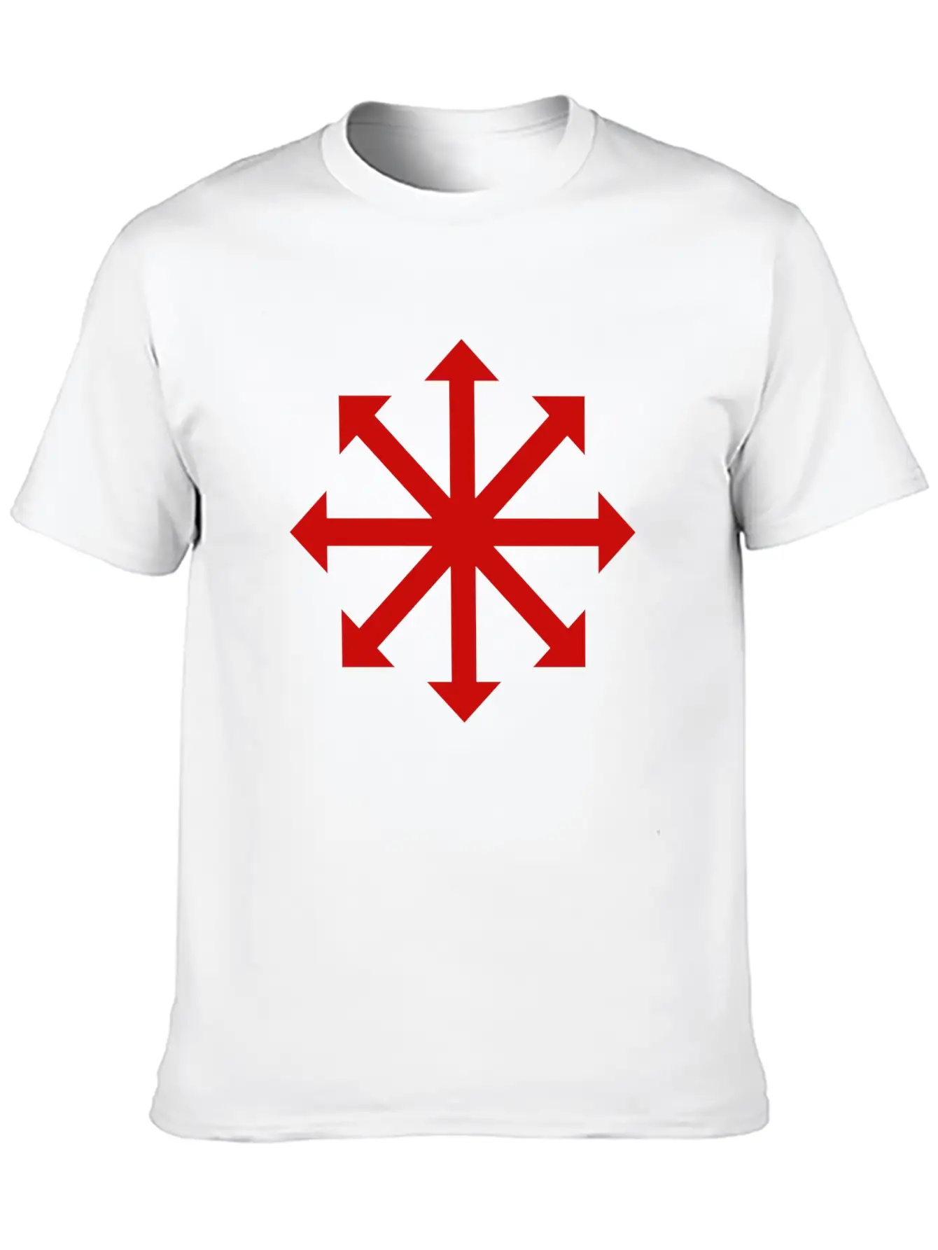 Red Chaos Star Stylish Everyday T-Shirt – Unisex Basic Cotton Tee