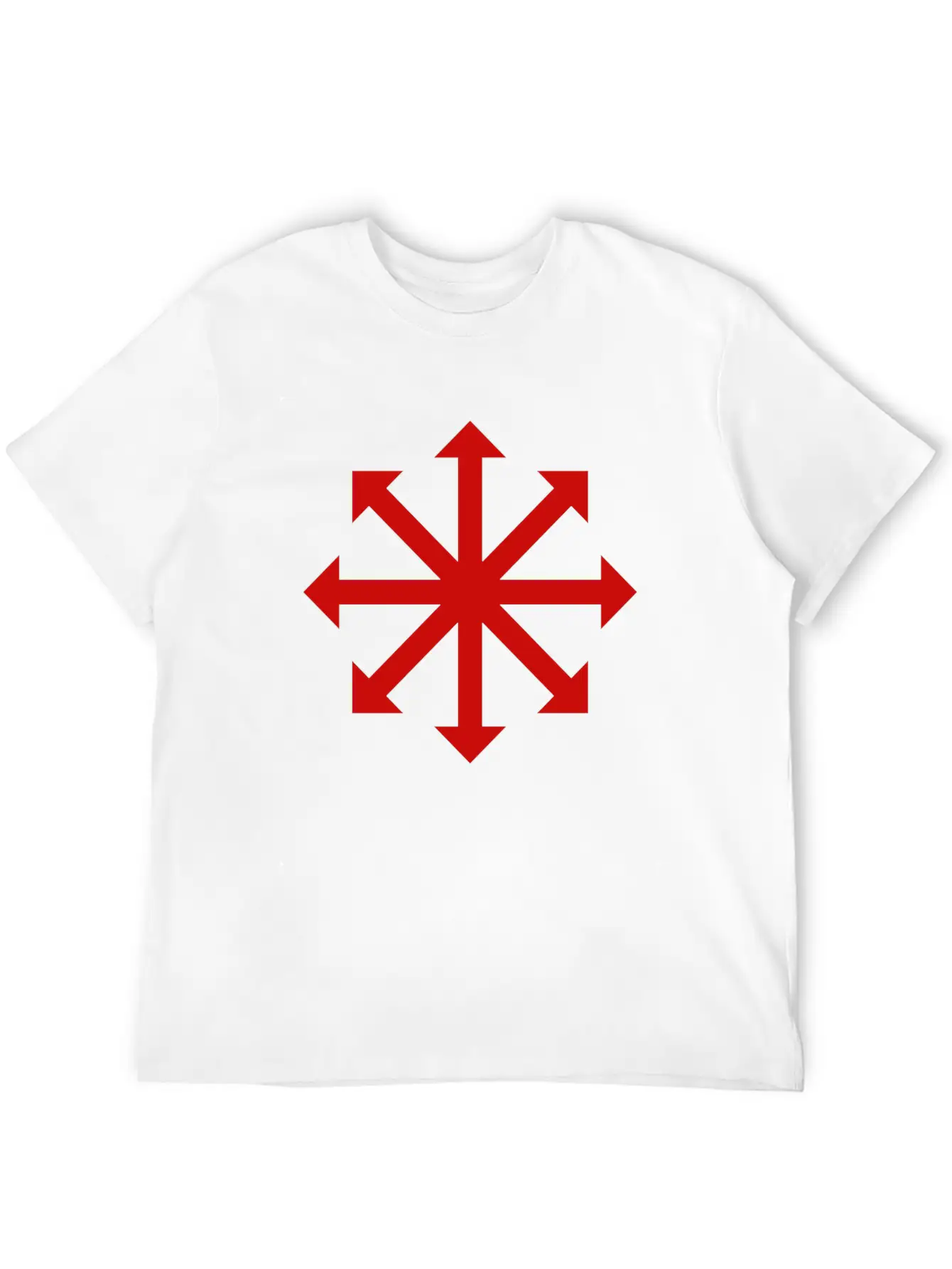 Red Chaos Star Stylish Everyday T-Shirt – Unisex Basic Cotton Tee