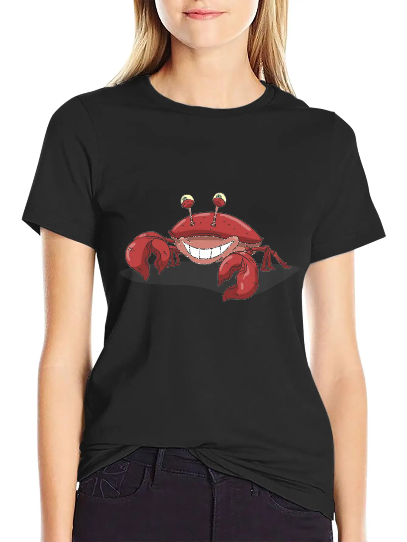 Red Crab Smiling Stylish Everyday T-Shirt – Unisex Basic Cotton Tee
