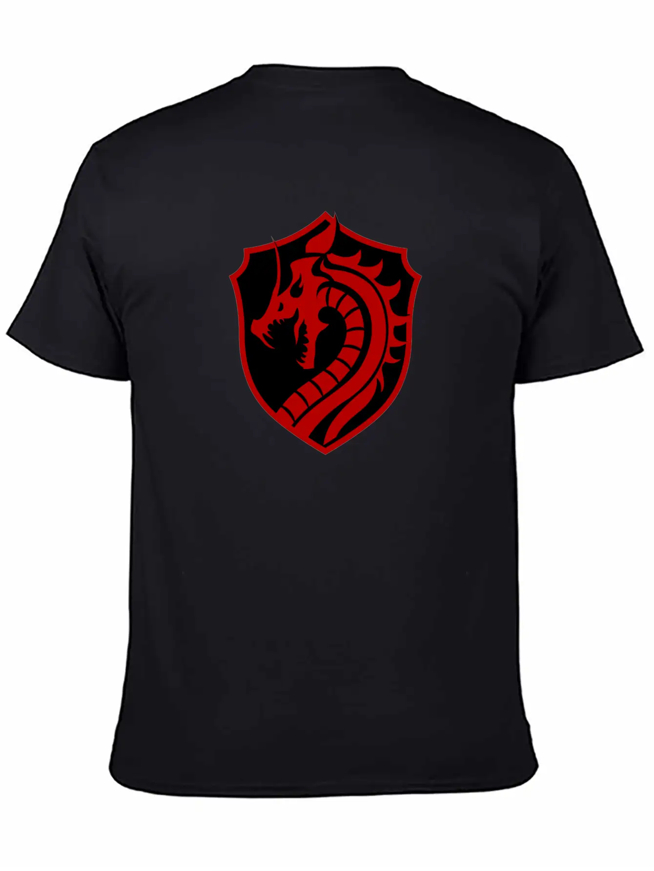 Red/black Dragon Basic Graphic T-Shirt – Daily Comfort In Soft Cotton