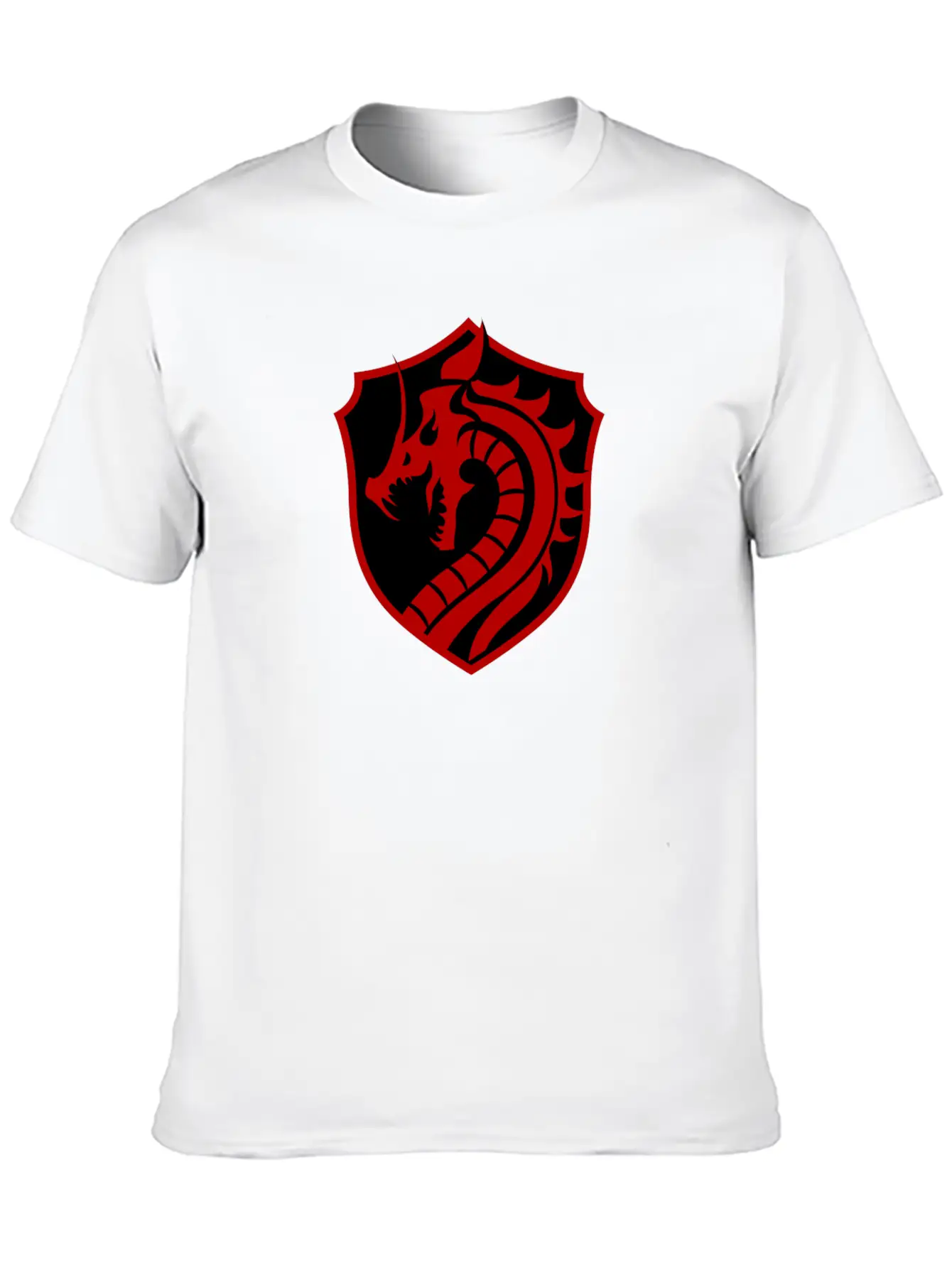 Red/black Dragon Basic Graphic T-Shirt – Daily Comfort In Soft Cotton