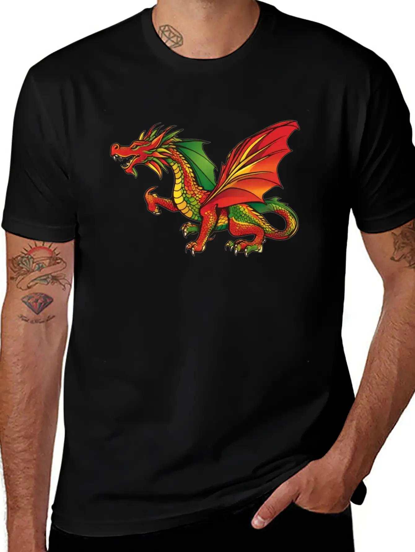 Reggae Dragon Basic Graphic T-Shirt – Daily Comfort In Soft Cotton