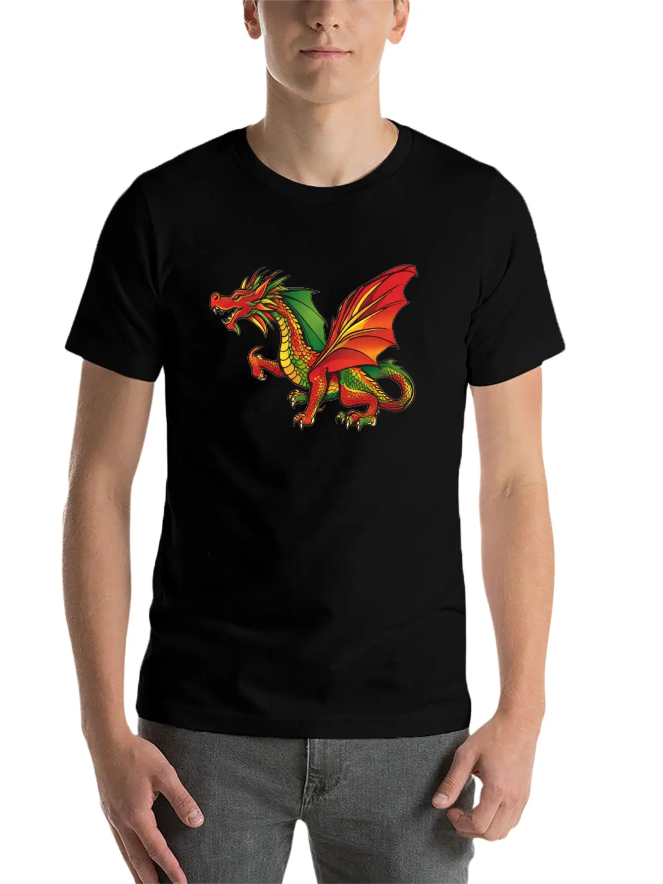 Reggae Dragon Basic Graphic T-Shirt – Daily Comfort In Soft Cotton