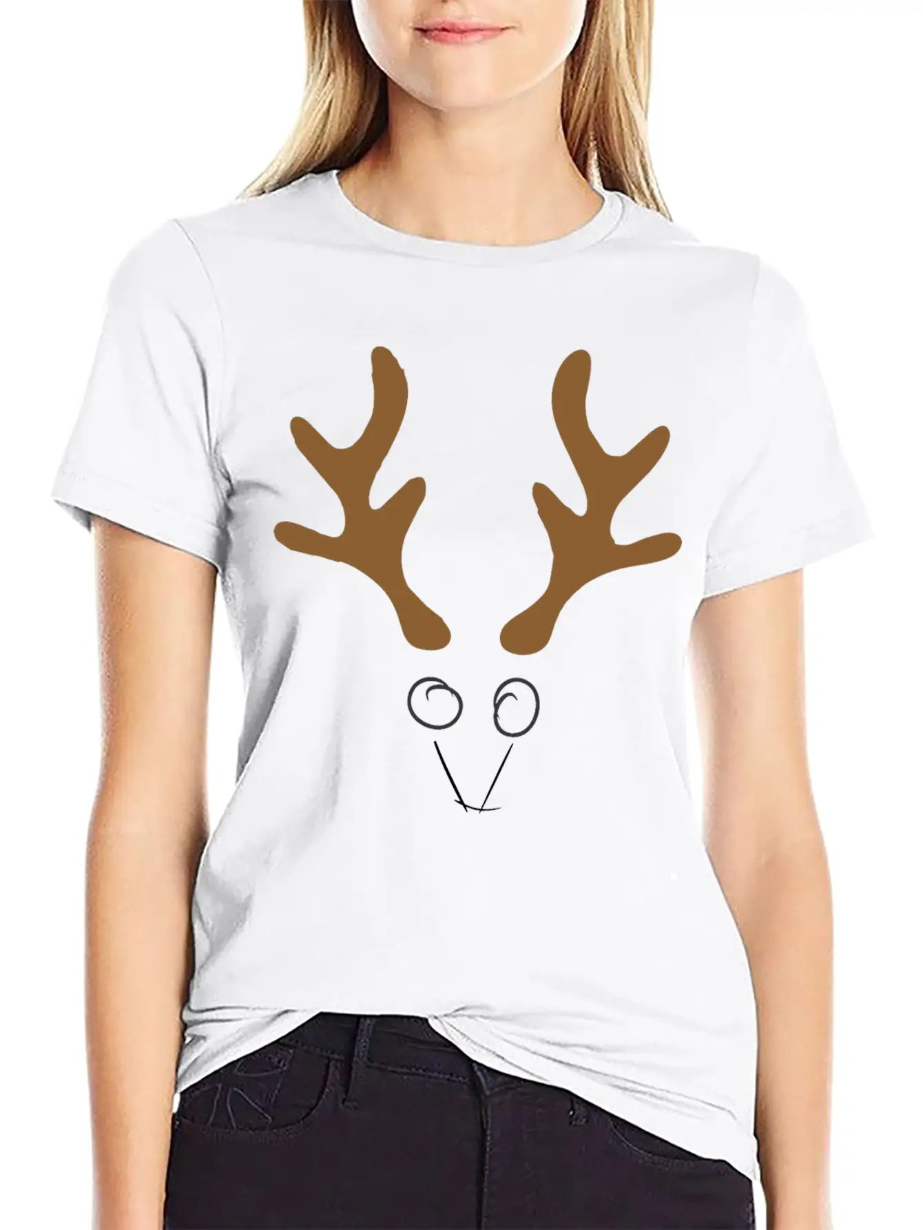 Reindeer Christmas Santa Unisex Cotton Tee – Relaxed Fit For Any Occasion