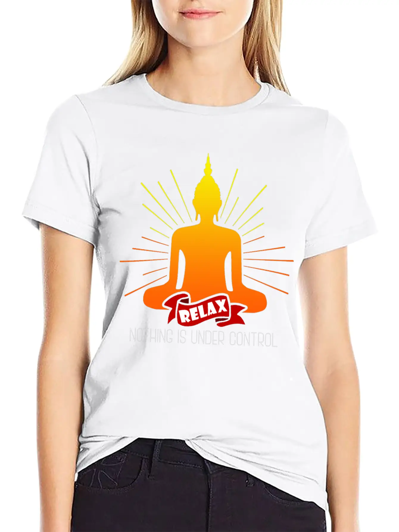 Relax Buddhism Meditation Zen Mindfulness Gift Simple Everyday Graphic Tee – Lightweight Summer Wear