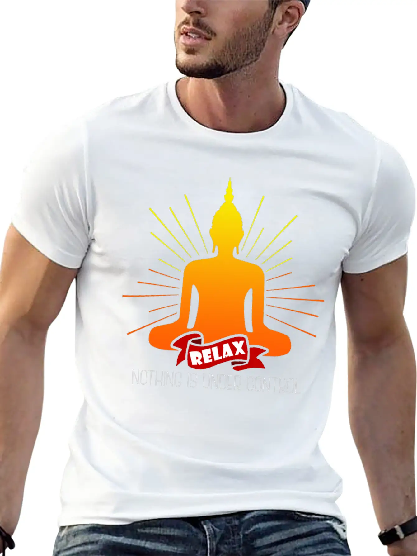 Relax Buddhism Meditation Zen Mindfulness Gift Simple Everyday Graphic Tee – Lightweight Summer Wear