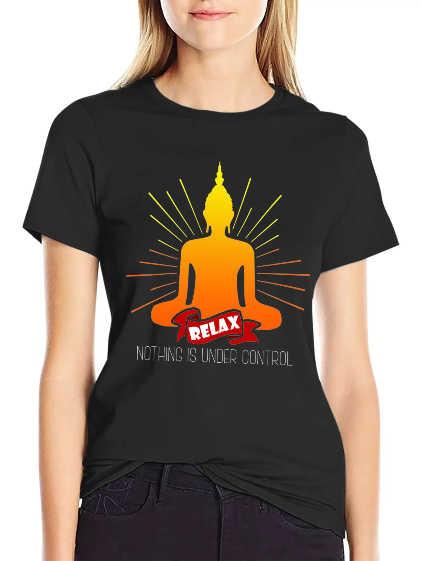 Relax Buddhism Meditation Zen Mindfulness Gift Simple Everyday Graphic Tee – Lightweight Summer Wear
