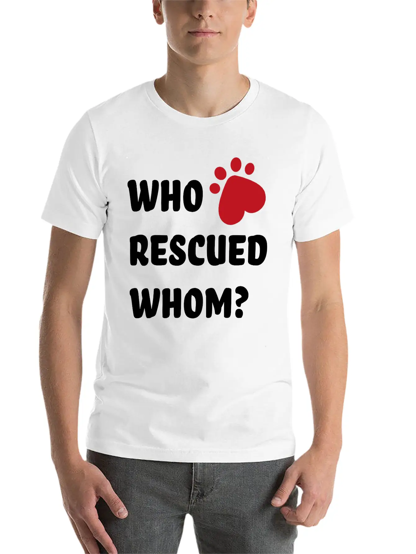 Rescue Dog Unisex Casual T-Shirt – Clean Design For Daily Comfort