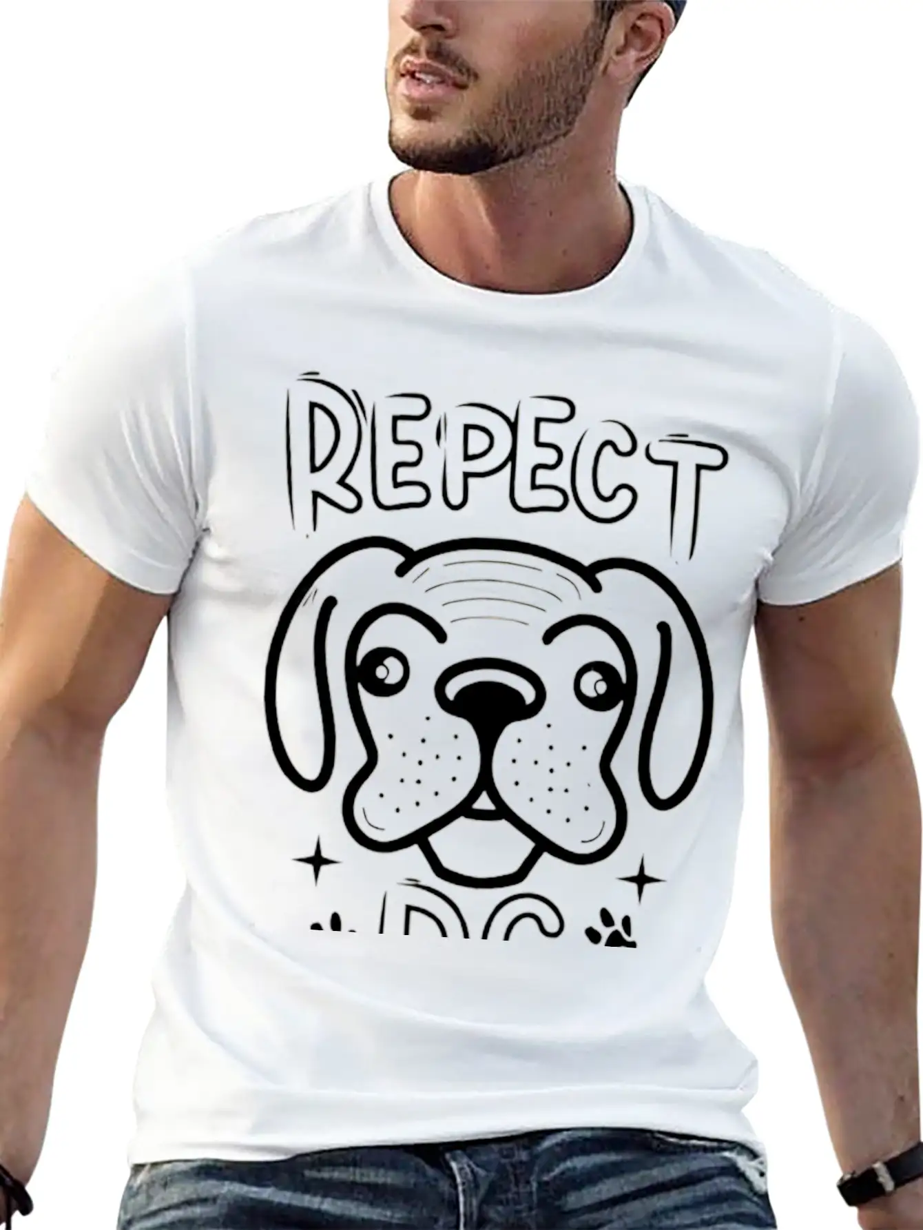 Respect The Dog Simple Everyday Graphic Tee – Lightweight Summer Wear