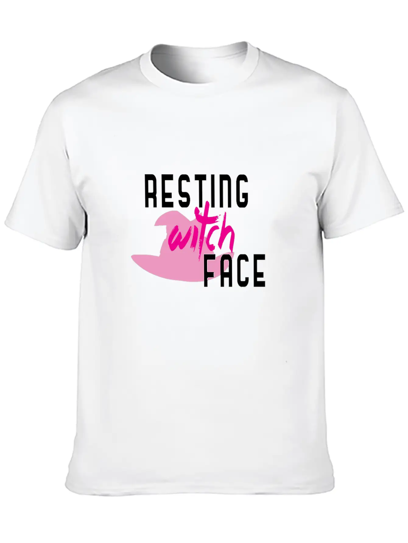 Resting Witch Face Halloween Basic Graphic T-Shirt – Daily Comfort In Soft Cotton