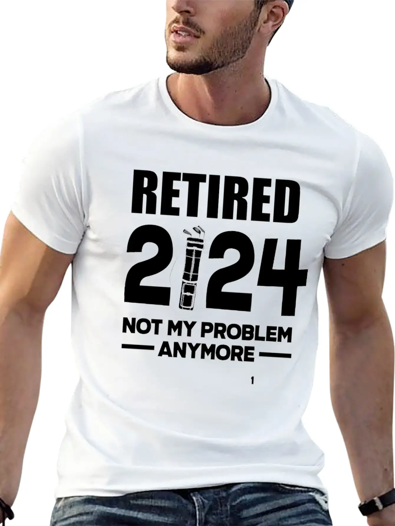 Retired 2024 Funny Golf Golfer Golfing Gift Stylish Everyday T-Shirt – Unisex Basic Cotton Tee